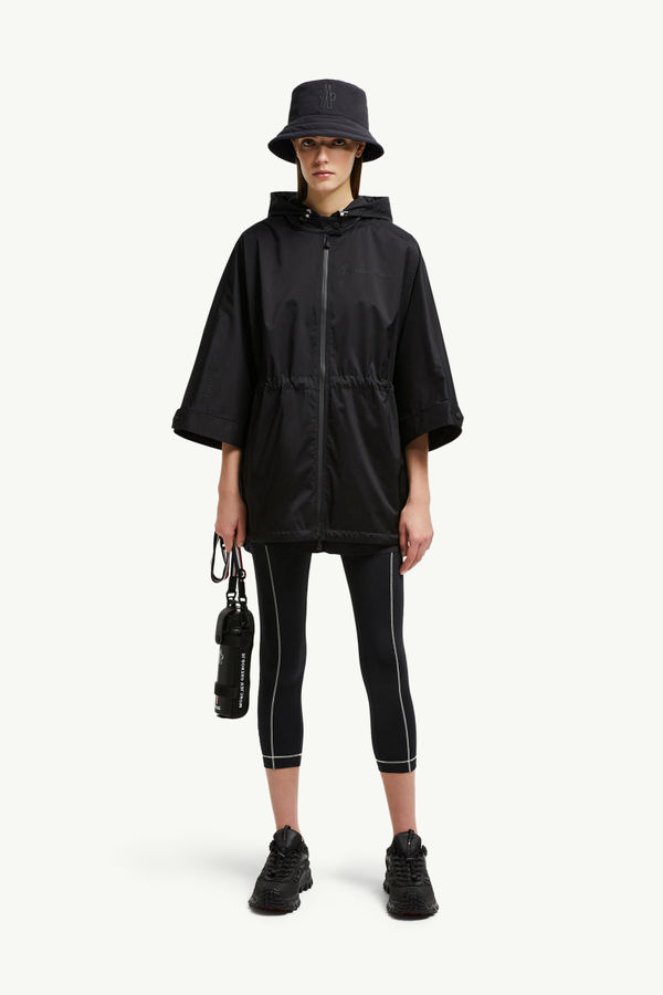 Vorassy Packable Hooded Cape Women Black Moncler 0