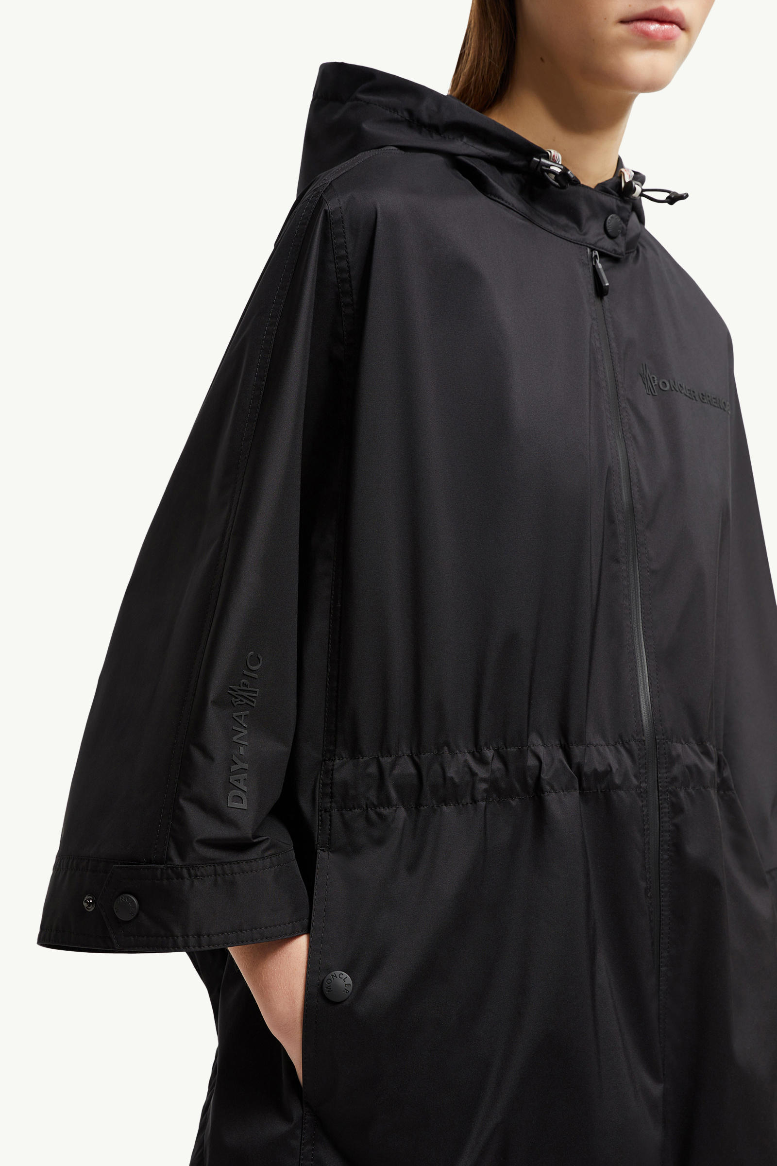 Vorassy Packable Hooded Cape Women Black Moncler 5