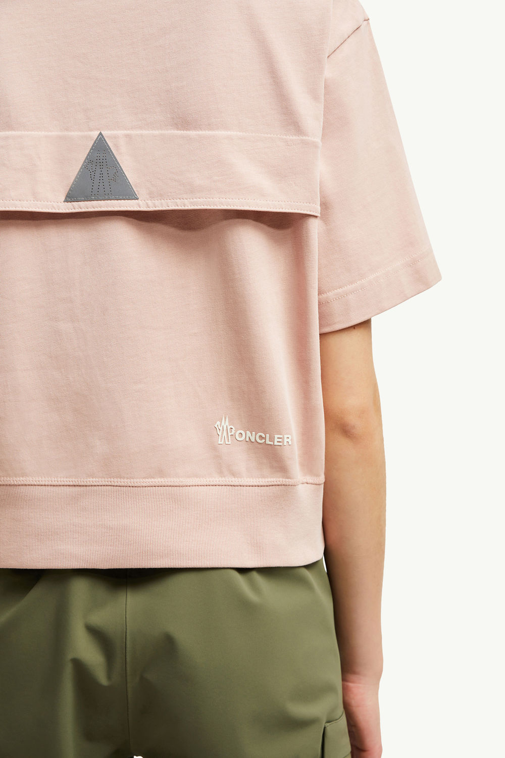 Logo Patch Cotton Polo Shirt Women Light Pink Moncler 5