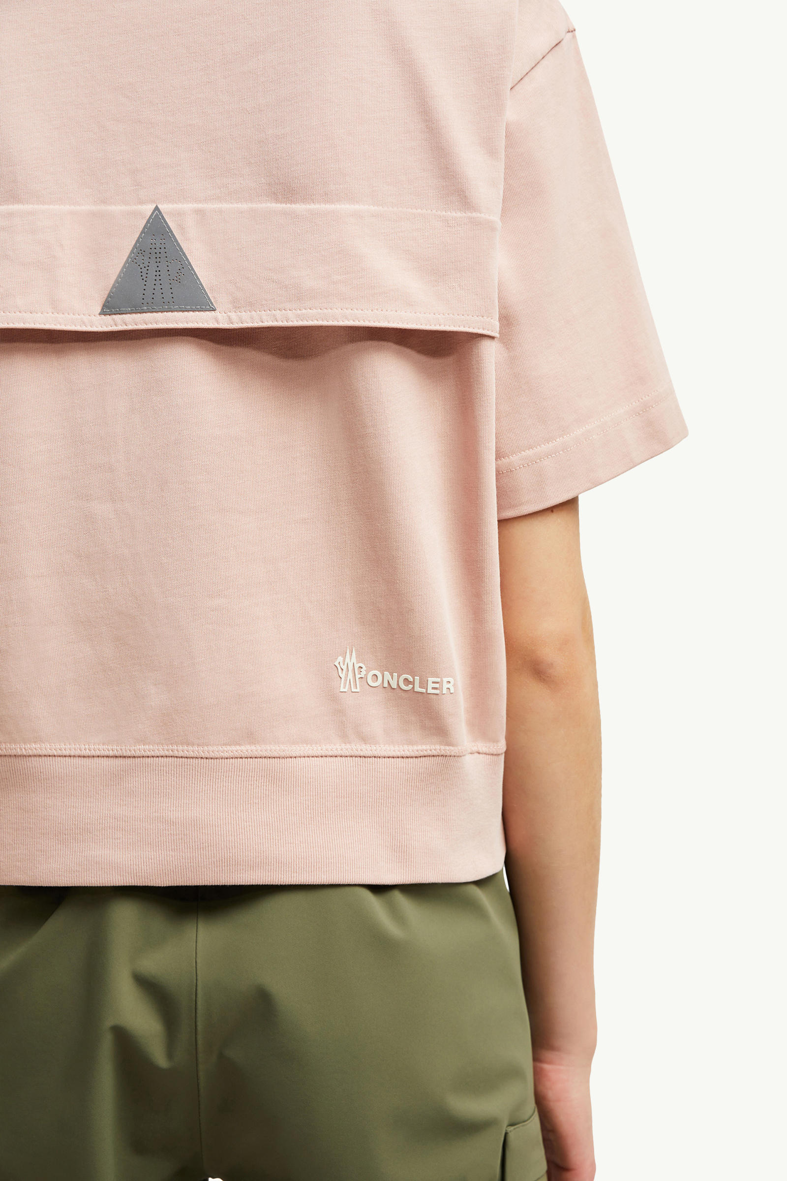 Logo Patch Cotton Polo Shirt Women Light Pink Moncler 5
