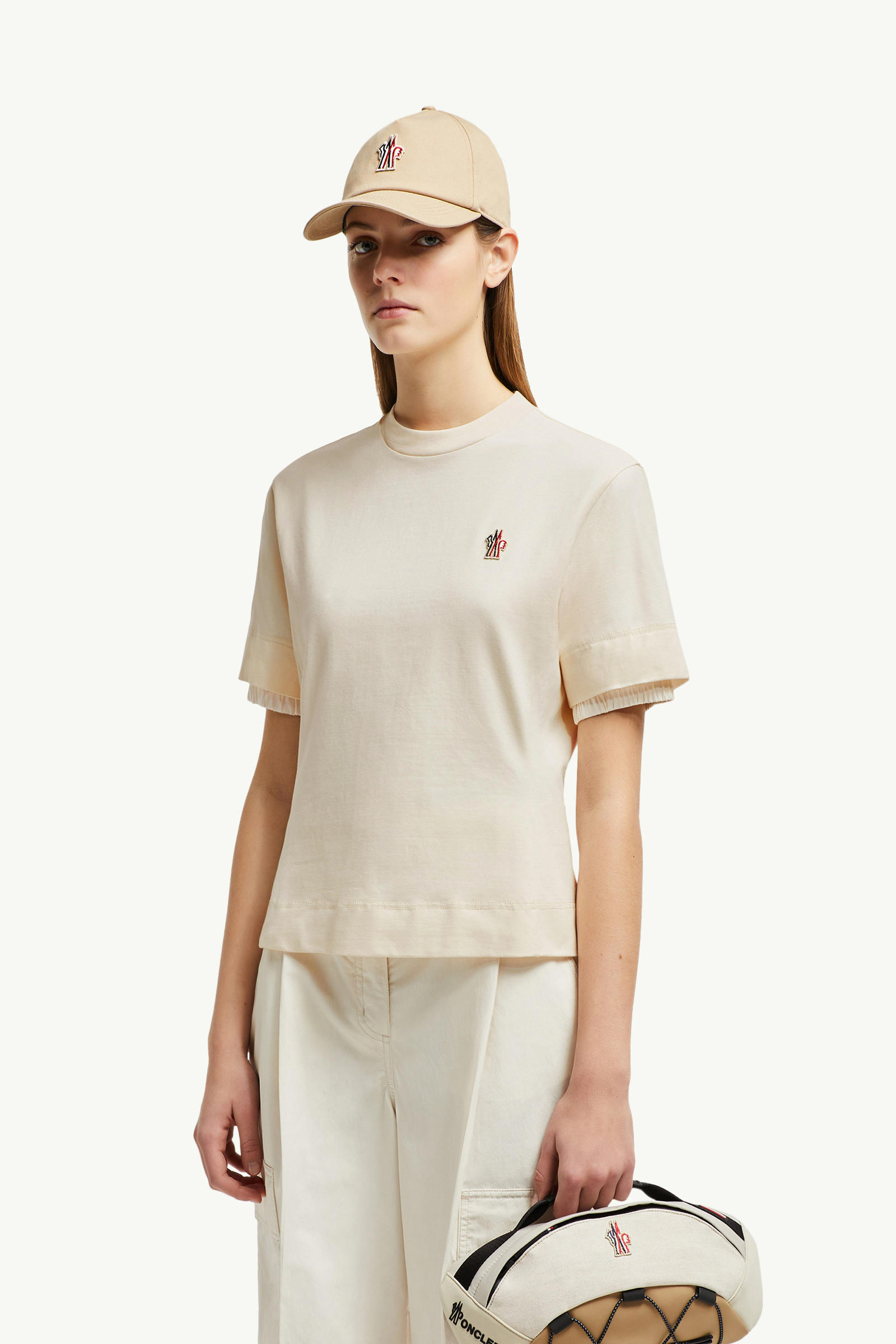 Tシャツ レディース ホワイトアイボリー Moncler 0