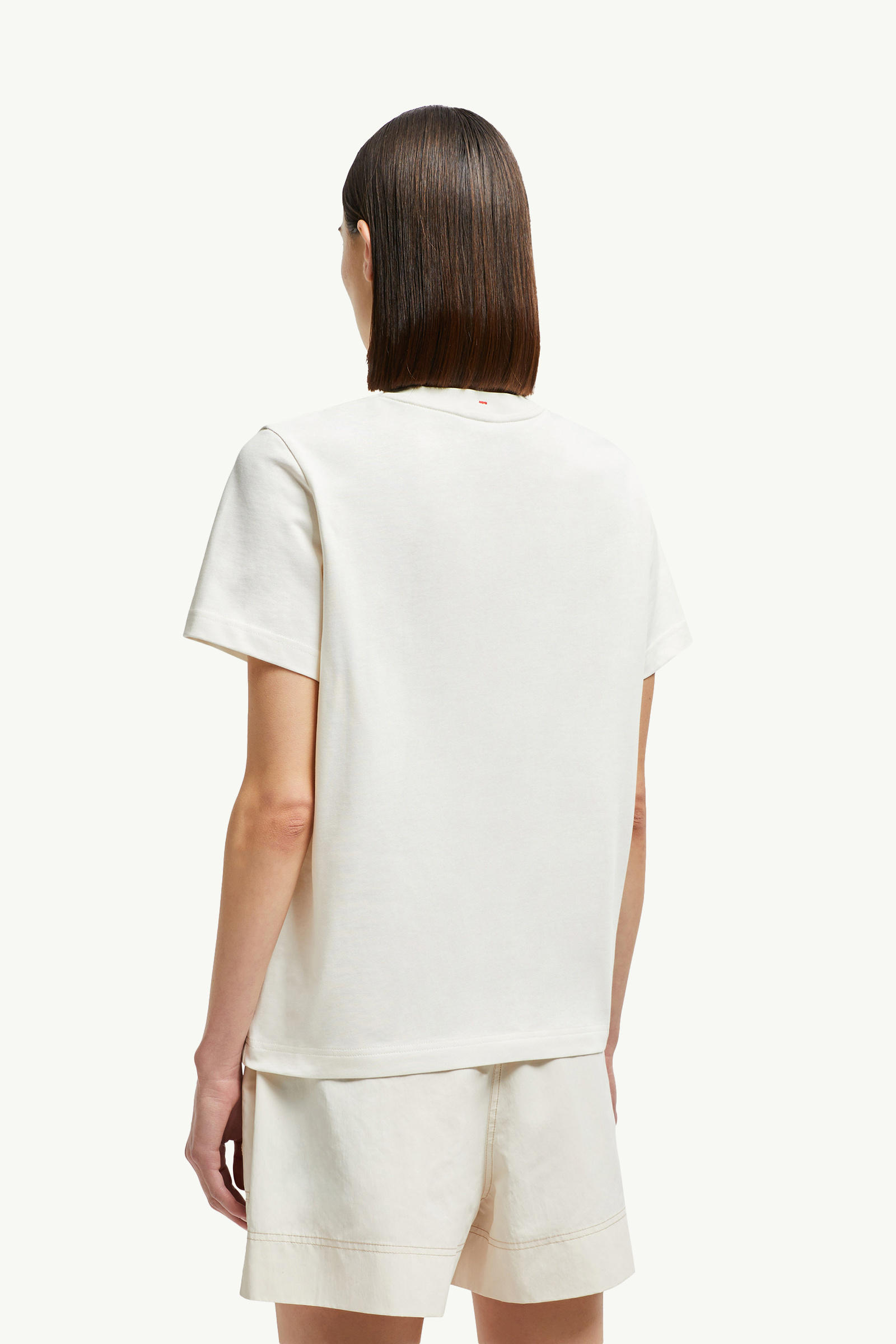 Logo Cotton T-Shirt Women White Moncler 4