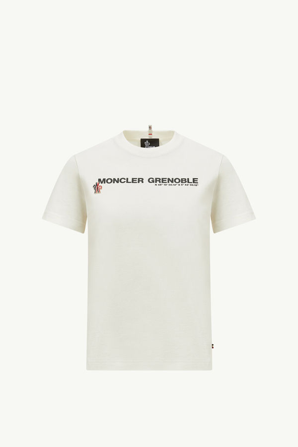 Logo Cotton T-Shirt Women White Moncler 2