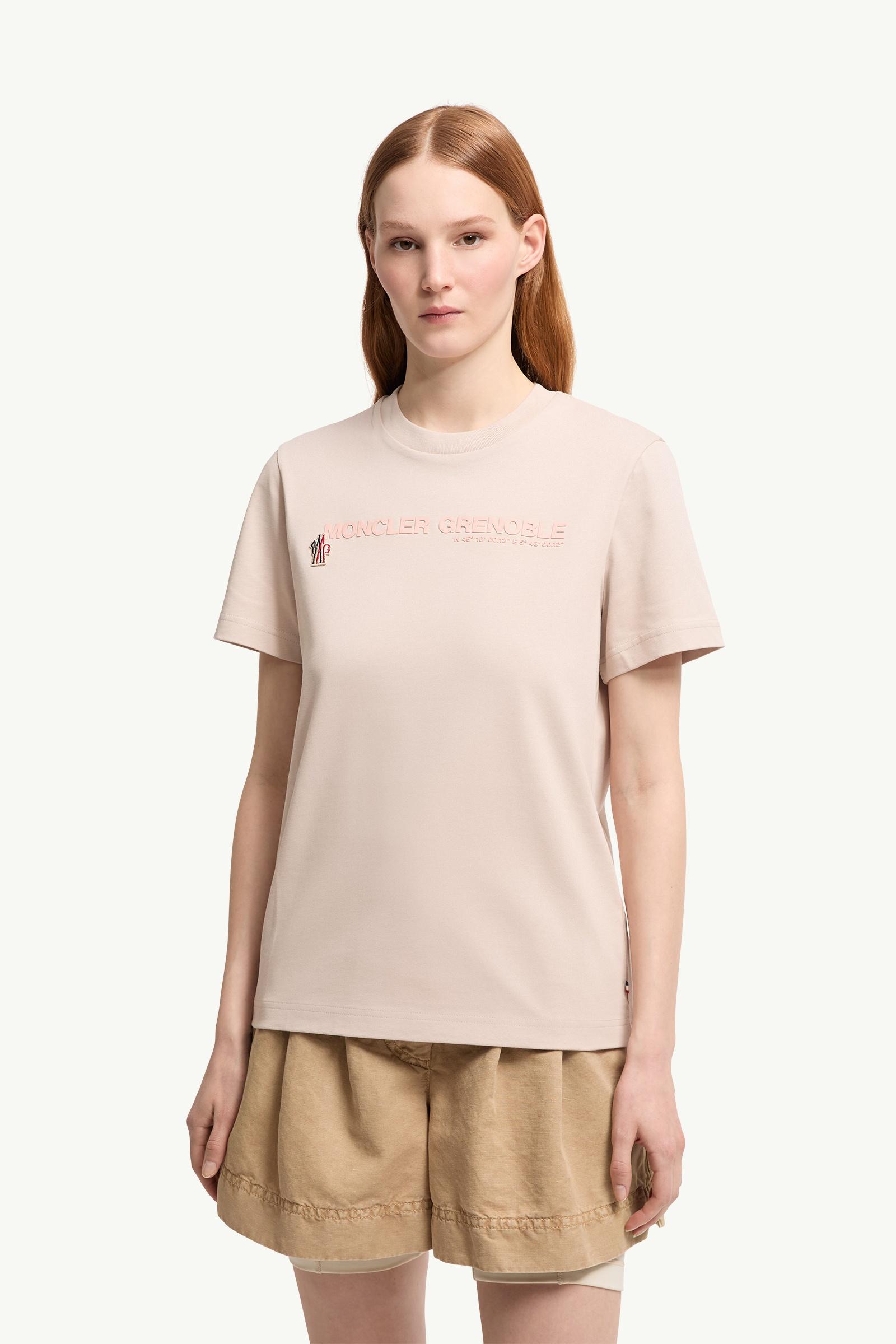 Light Pink Logo Cotton T-Shirt - Tops & T-Shirts for Women