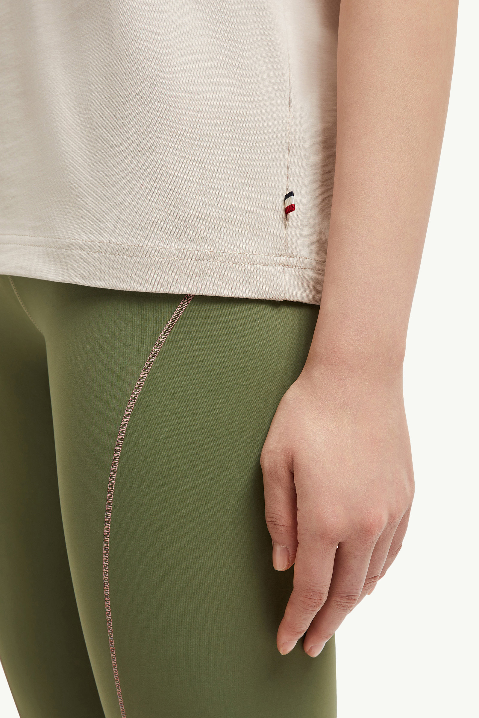 T-shirt en coton à logo Femmes Rose Clair Moncler 6