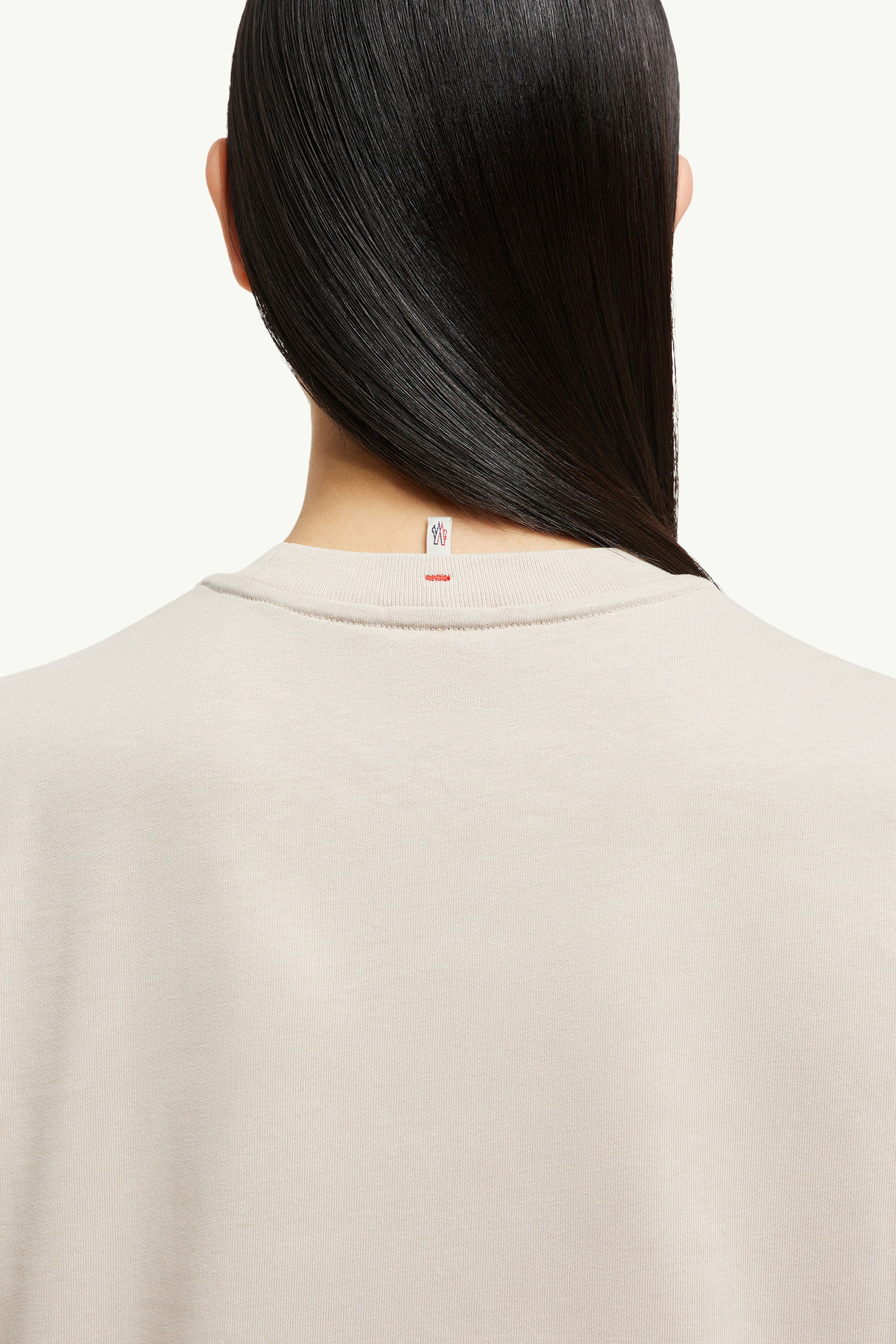 Camiseta de algodón con logotipo Mujer Rosado claro Moncler 7