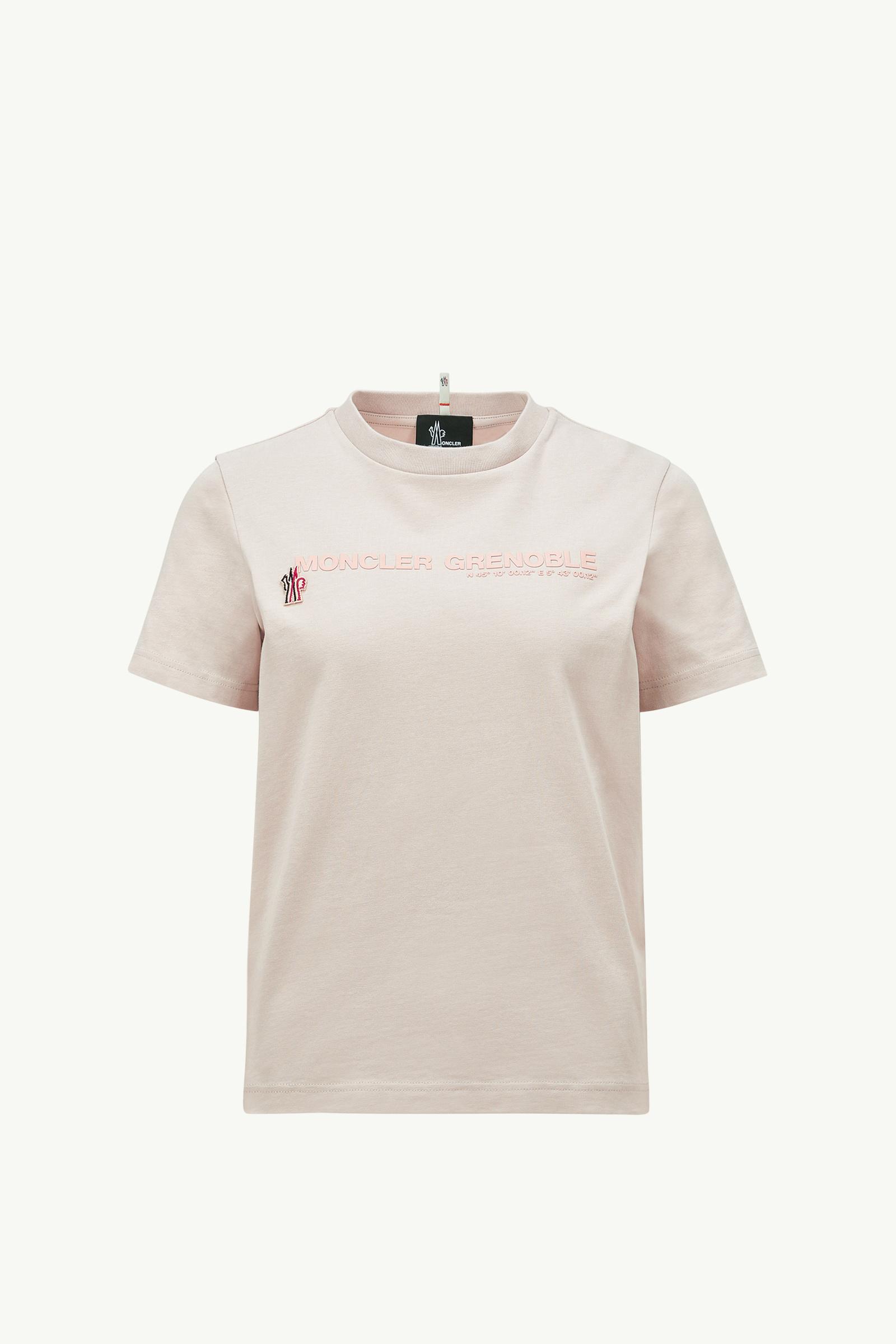MONCLER ピンク ビッグロゴ Tシャツ Moncler Logo T-Shirt Pink Men's - US