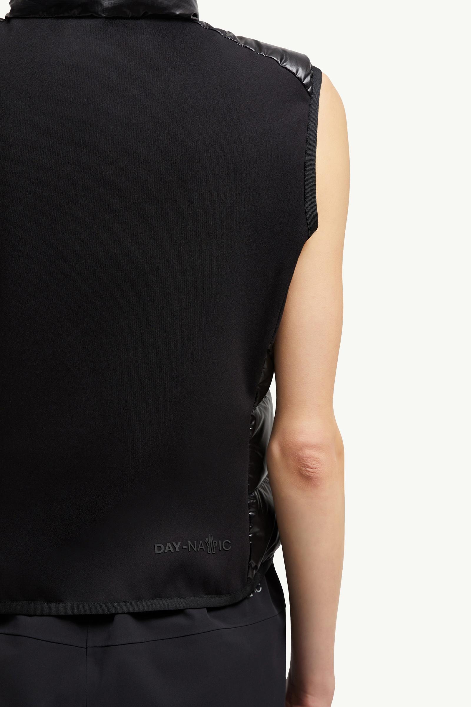Black Padded Zip-Up Jersey Vest - Mid-Layers for Women | Moncler US