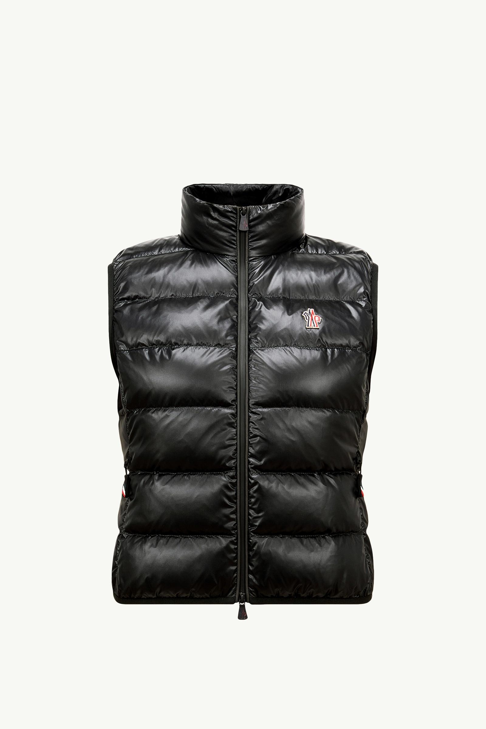 Black Padded Zip-Up Jersey Vest - Vests for Women | Moncler US