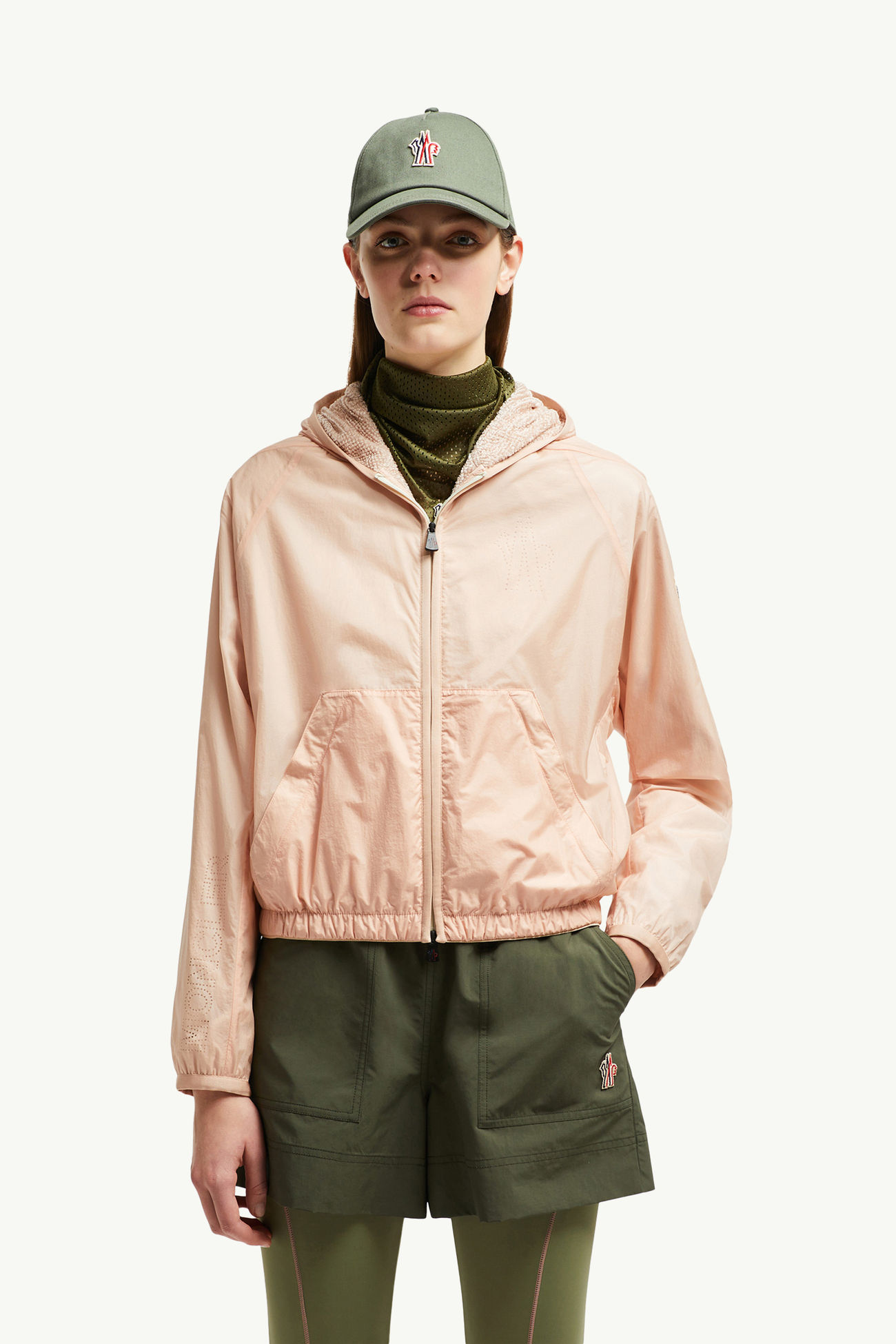 Logo Hoodie Women Pink Moncler 0