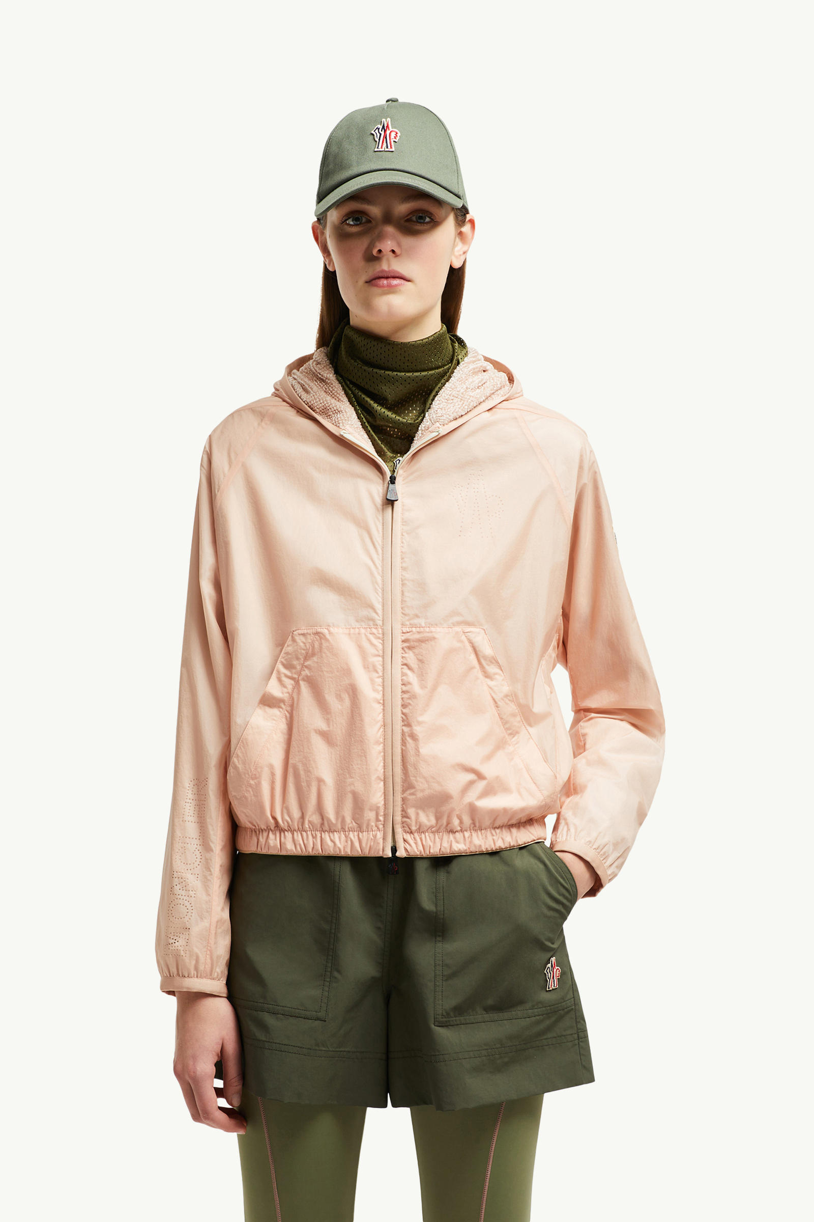Logo Hoodie Women Pink Moncler 0