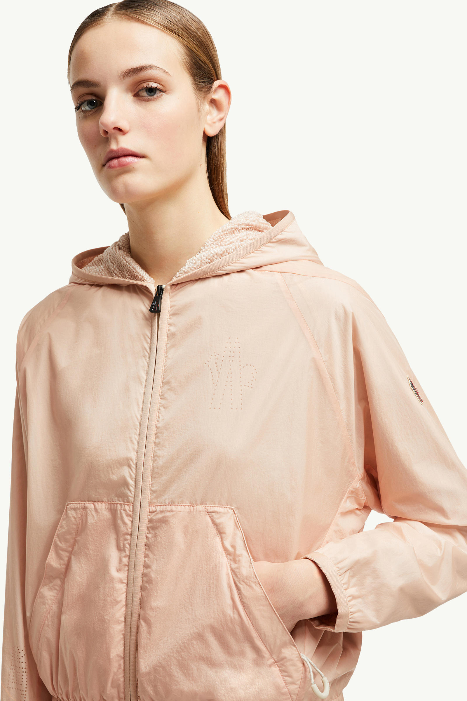Logo Hoodie Women Pink Moncler 5