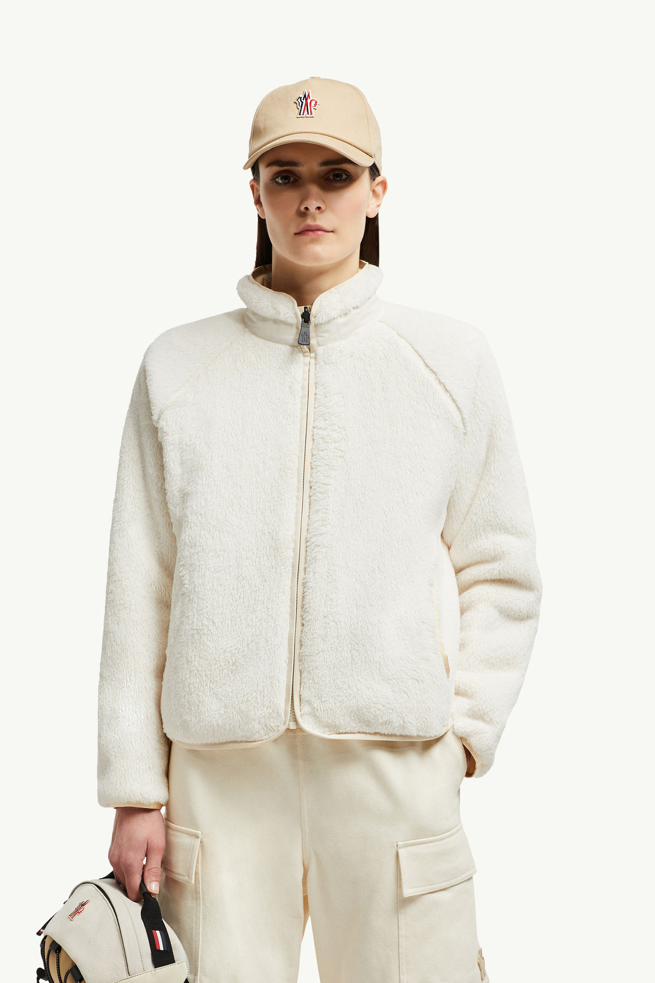 Felpa imbottita reversibile in Polartec® Donna Bianco Moncler 0