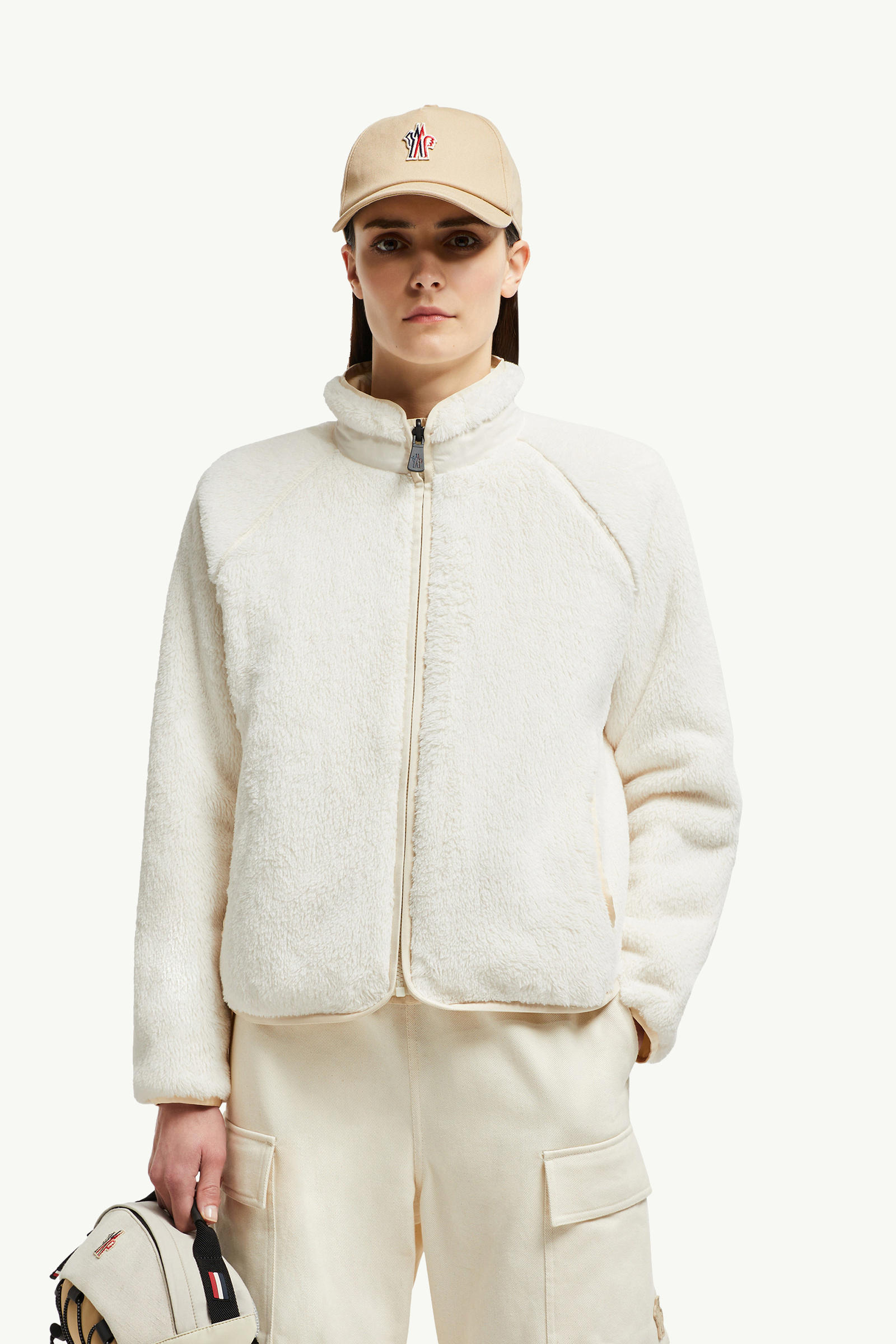 Reversible Polartec® Zip-Up Sweatshirt Women White Moncler 0