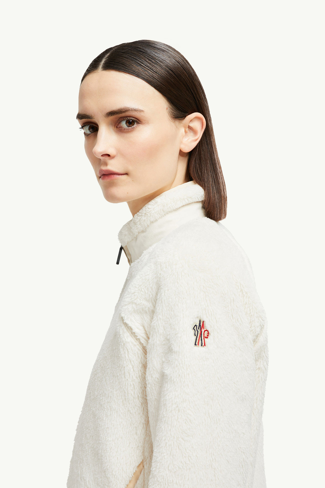 Sweatshirt mit Reißverschluss aus wendbarem Polartec® Damen Weiß Moncler 1