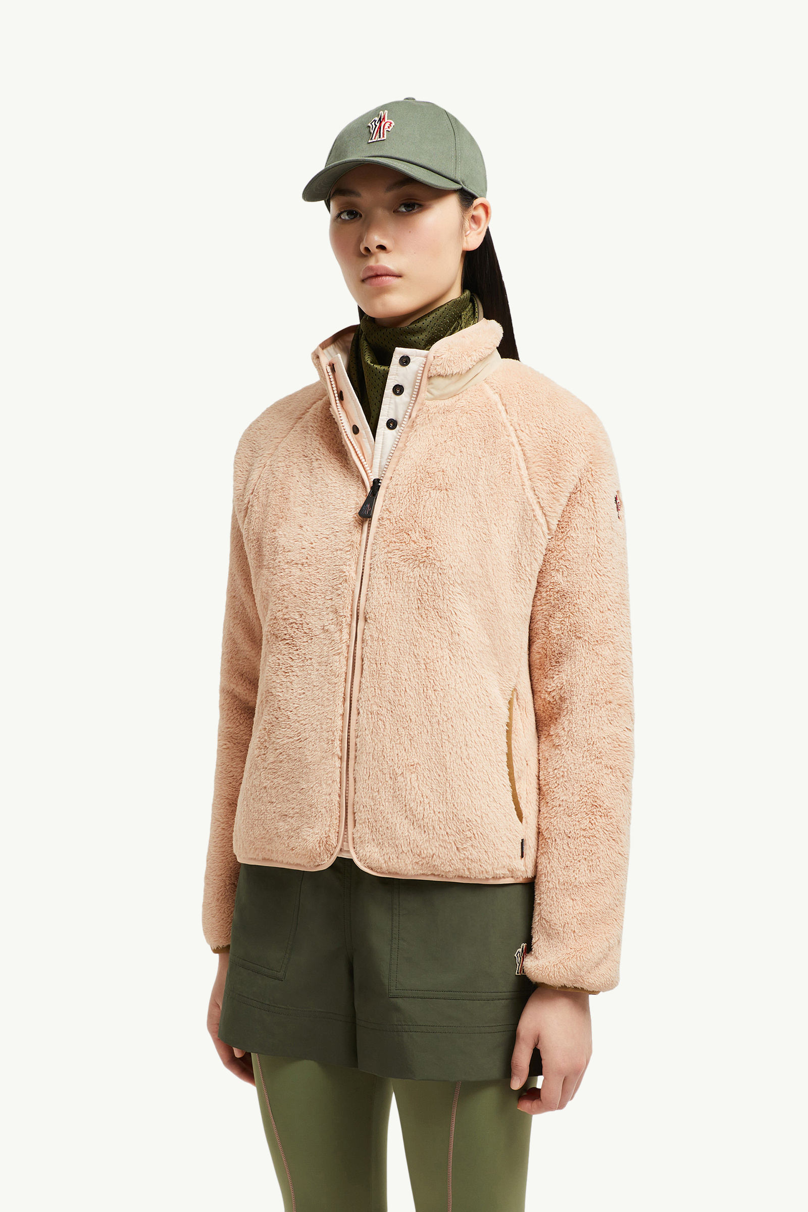 Reversible Polartec® Zip-Up Sweatshirt Women Light Pink Moncler 0