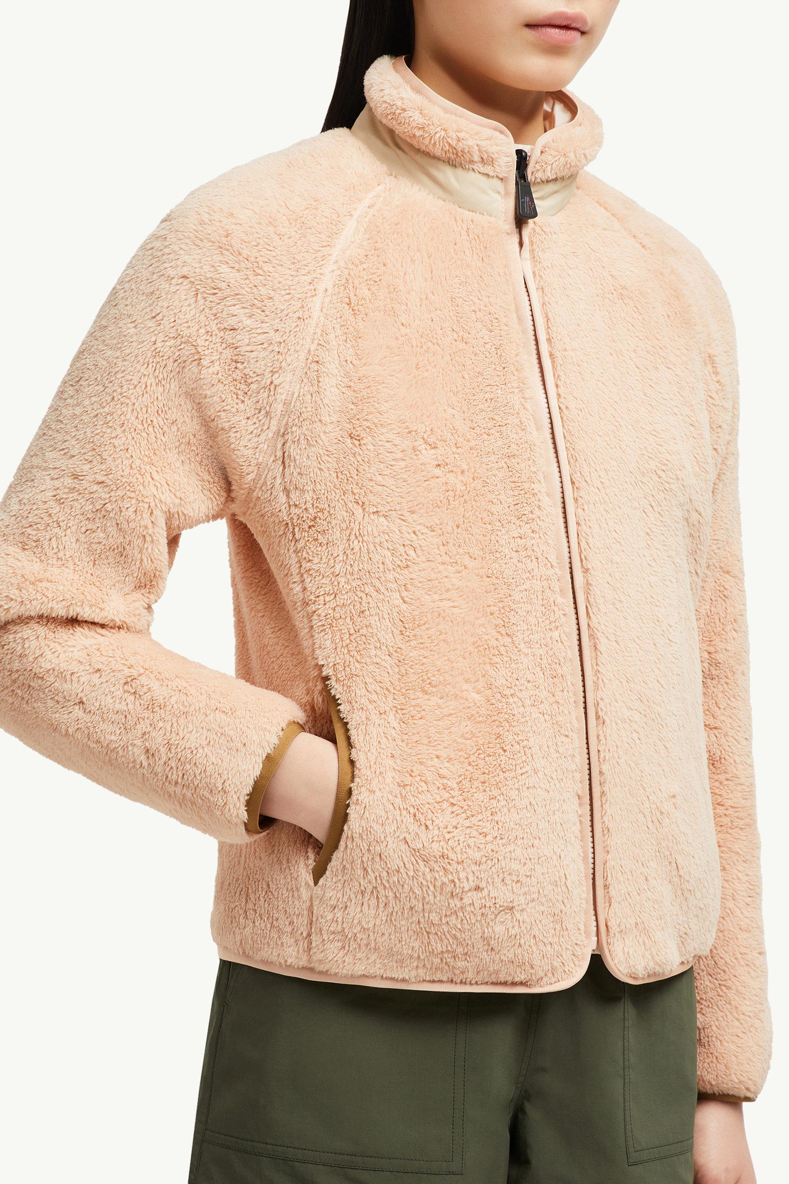 Reversible Polartec® Zip-Up Sweatshirt Women Light Pink Moncler 5