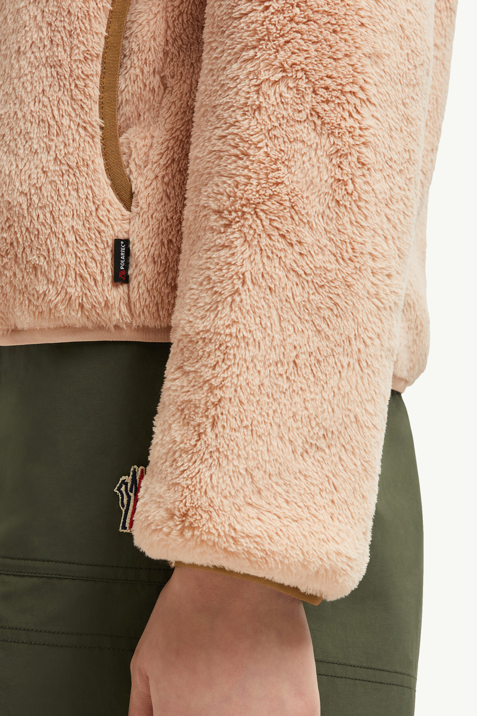 Reversible Polartec® Zip-Up Sweatshirt Women Light Pink Moncler 7