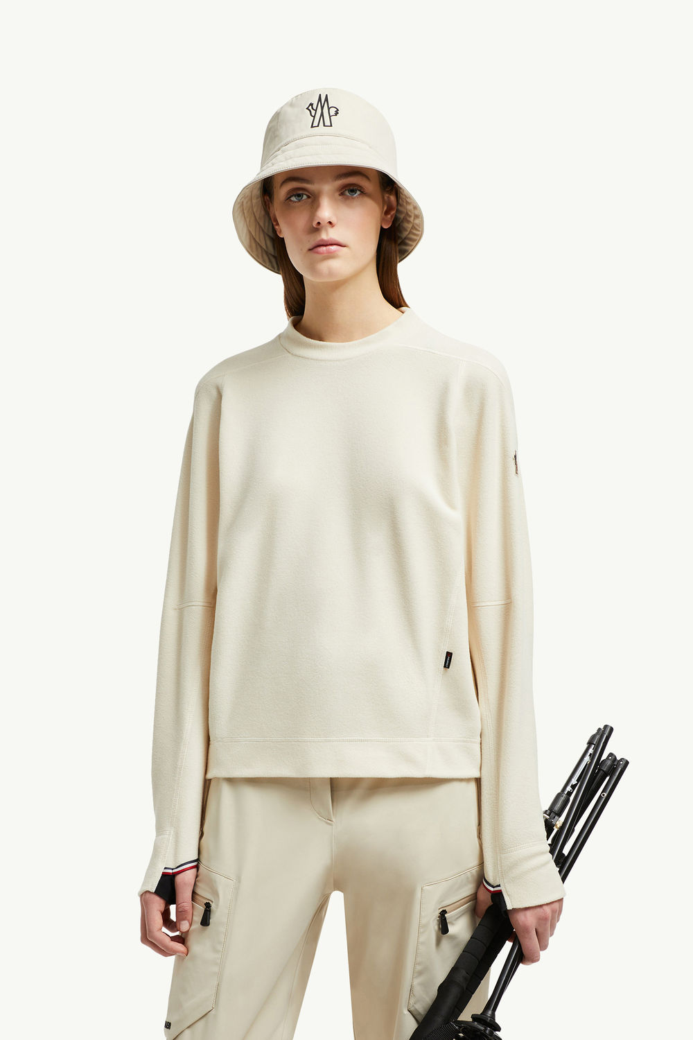 Fleece Sweatshirt Women White Moncler 0