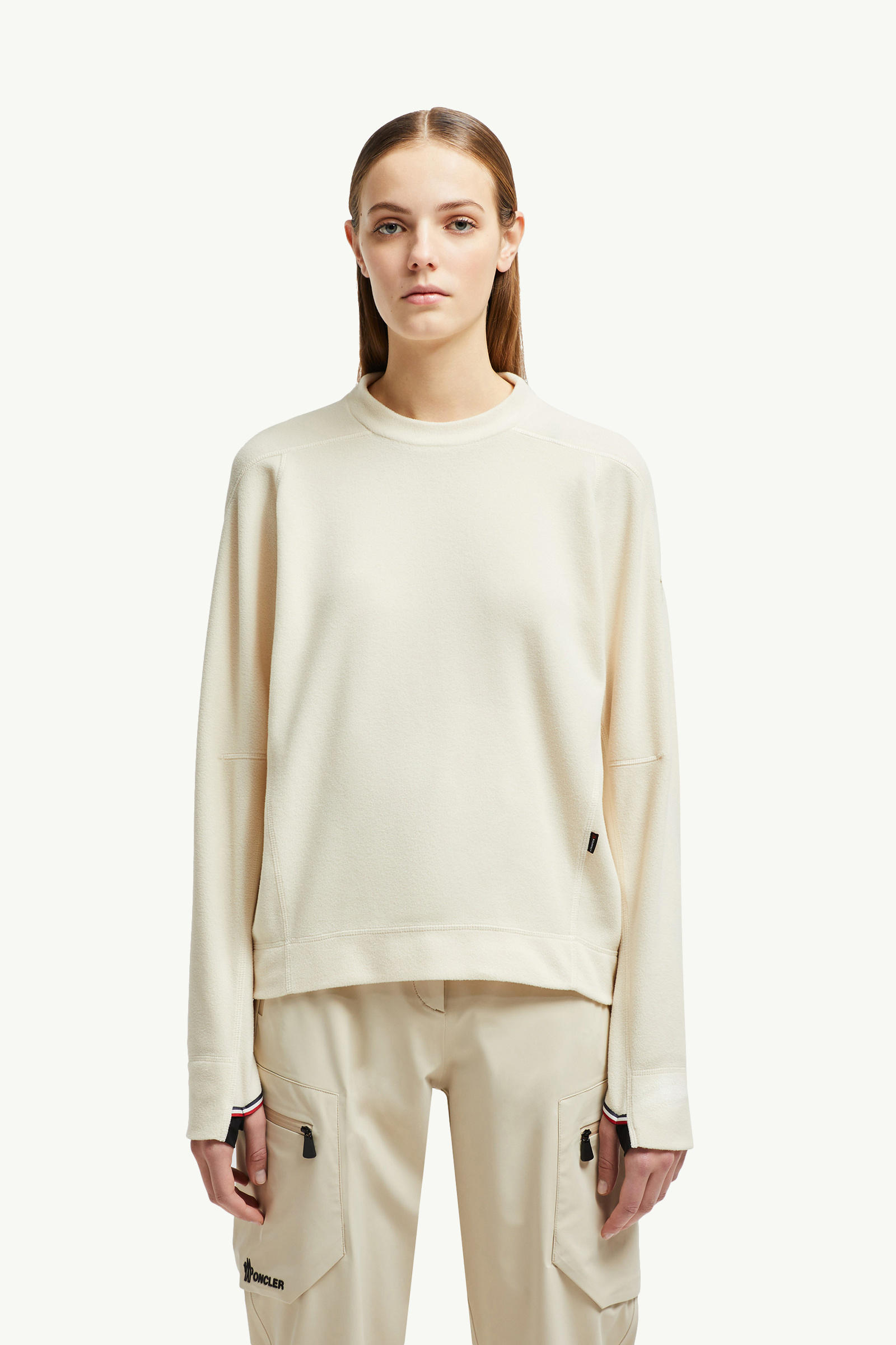 Pullover aus Fleece Damen Weiß Moncler 3