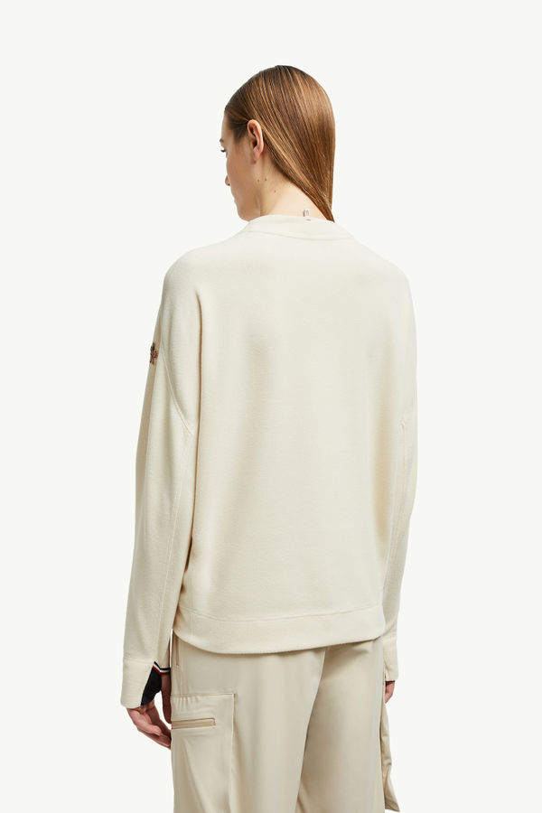 Fleece Sweatshirt Women White Moncler 4