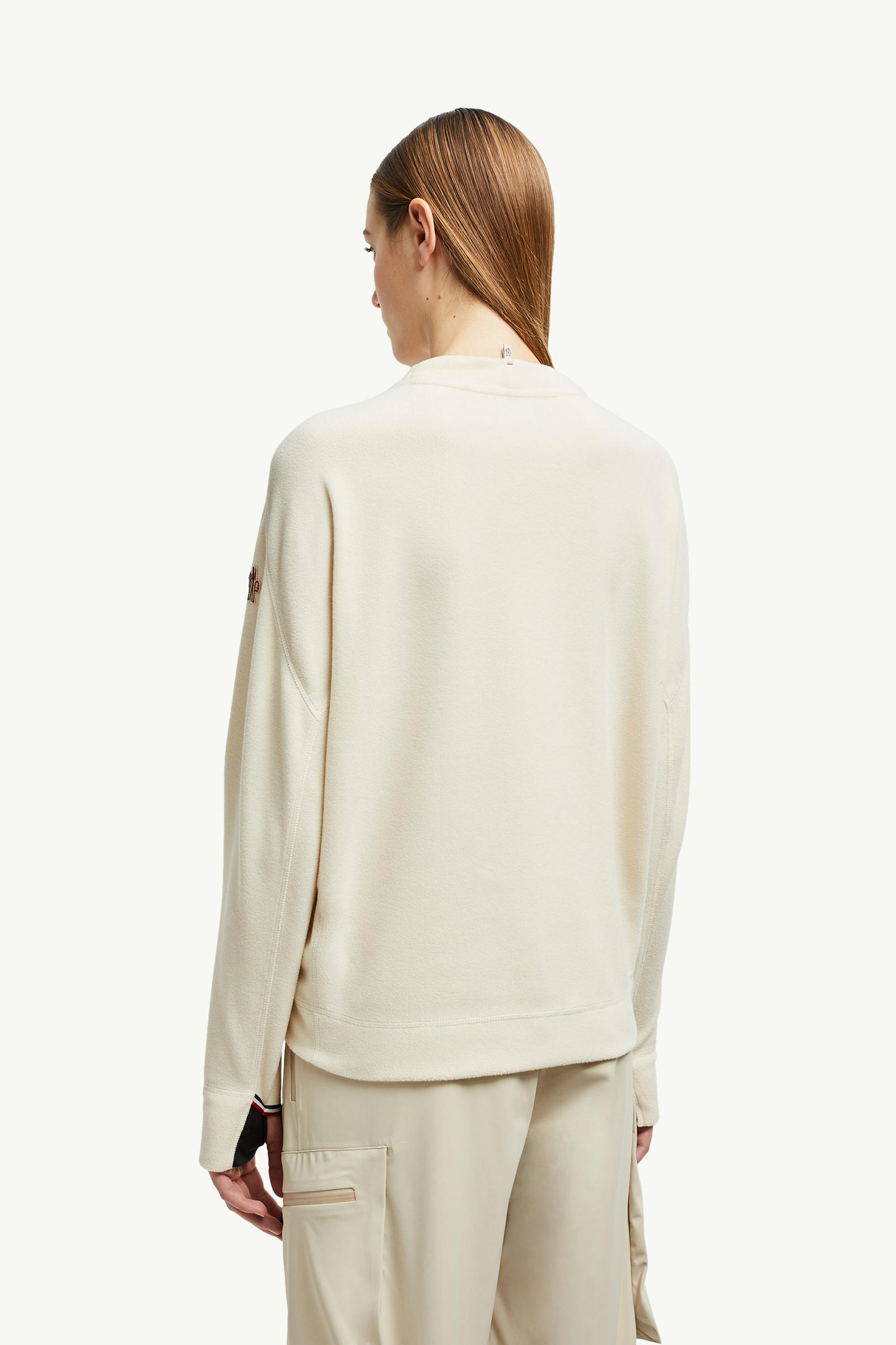 Pullover aus Fleece Damen Weiß Moncler 4