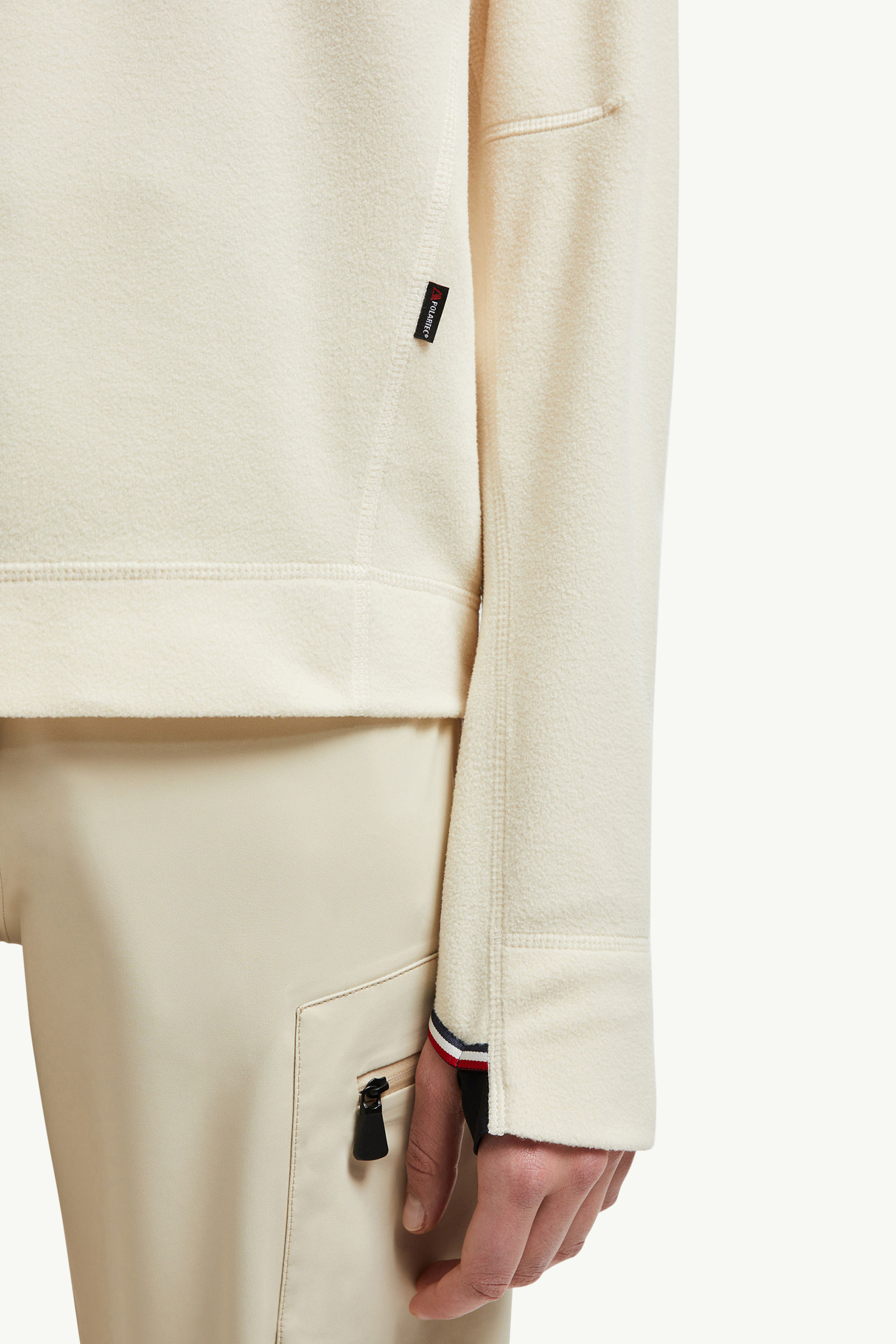 Pullover aus Fleece Damen Weiß Moncler 5