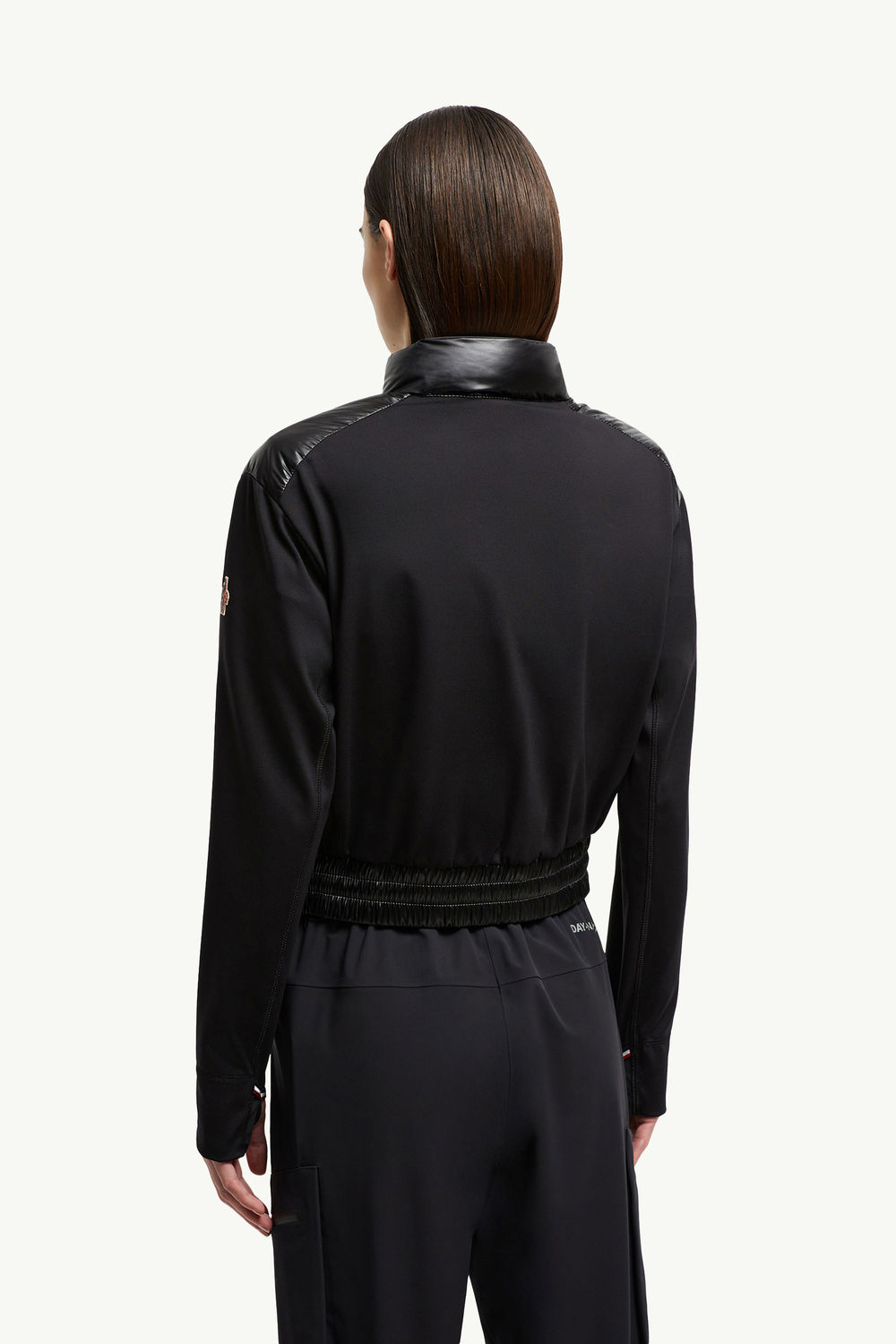 Cárdigan acolchado de jersey con cremallera Mujer Negro Moncler 4
