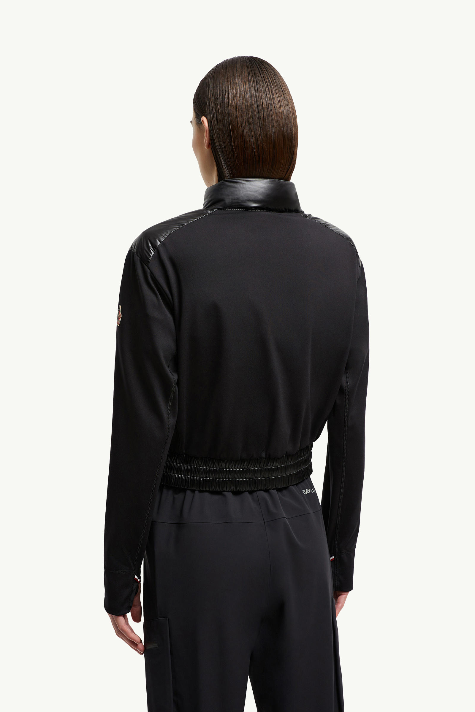 Padded Zip-Up Jersey Cardigan Women Black Moncler 4