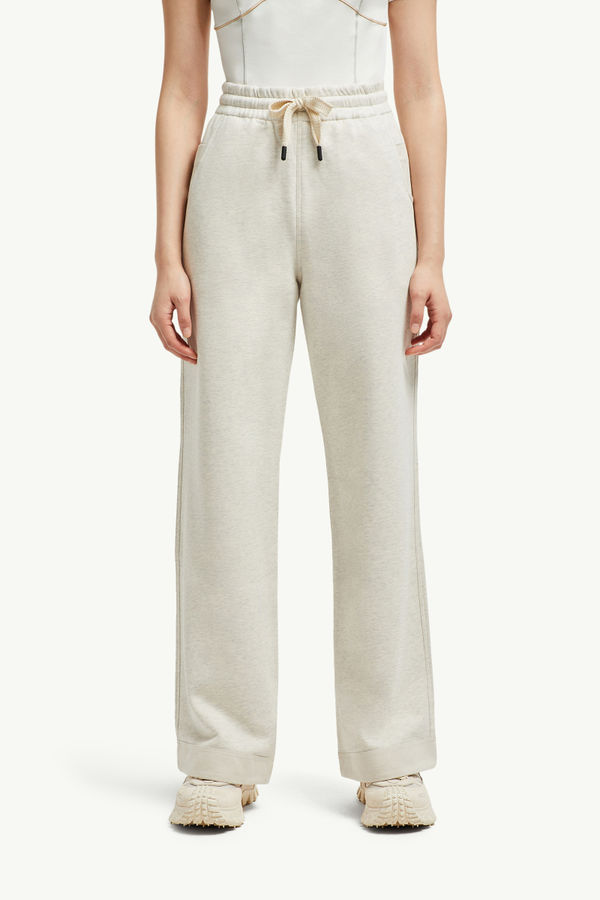 Jogginghose aus Baumwolle und Leinen Damen Eisgrau Moncler 3