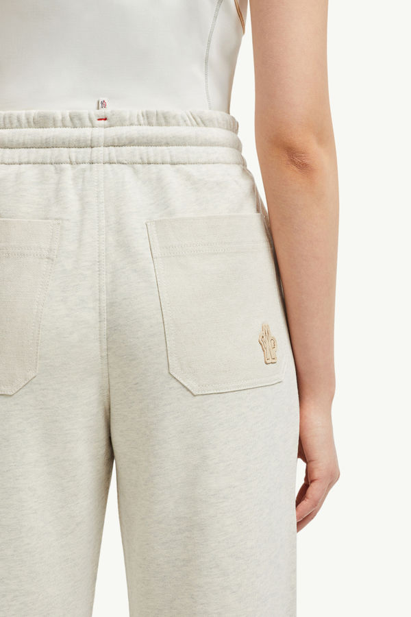 Jogginghose aus Baumwolle und Leinen Damen Eisgrau Moncler 6