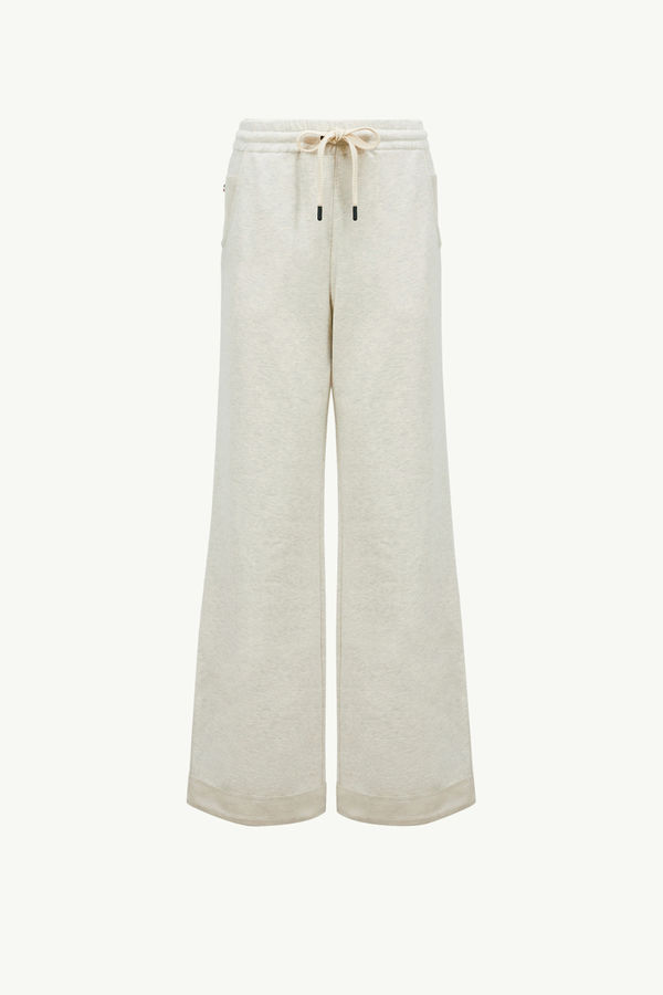 Jogginghose aus Baumwolle und Leinen Damen Eisgrau Moncler 2