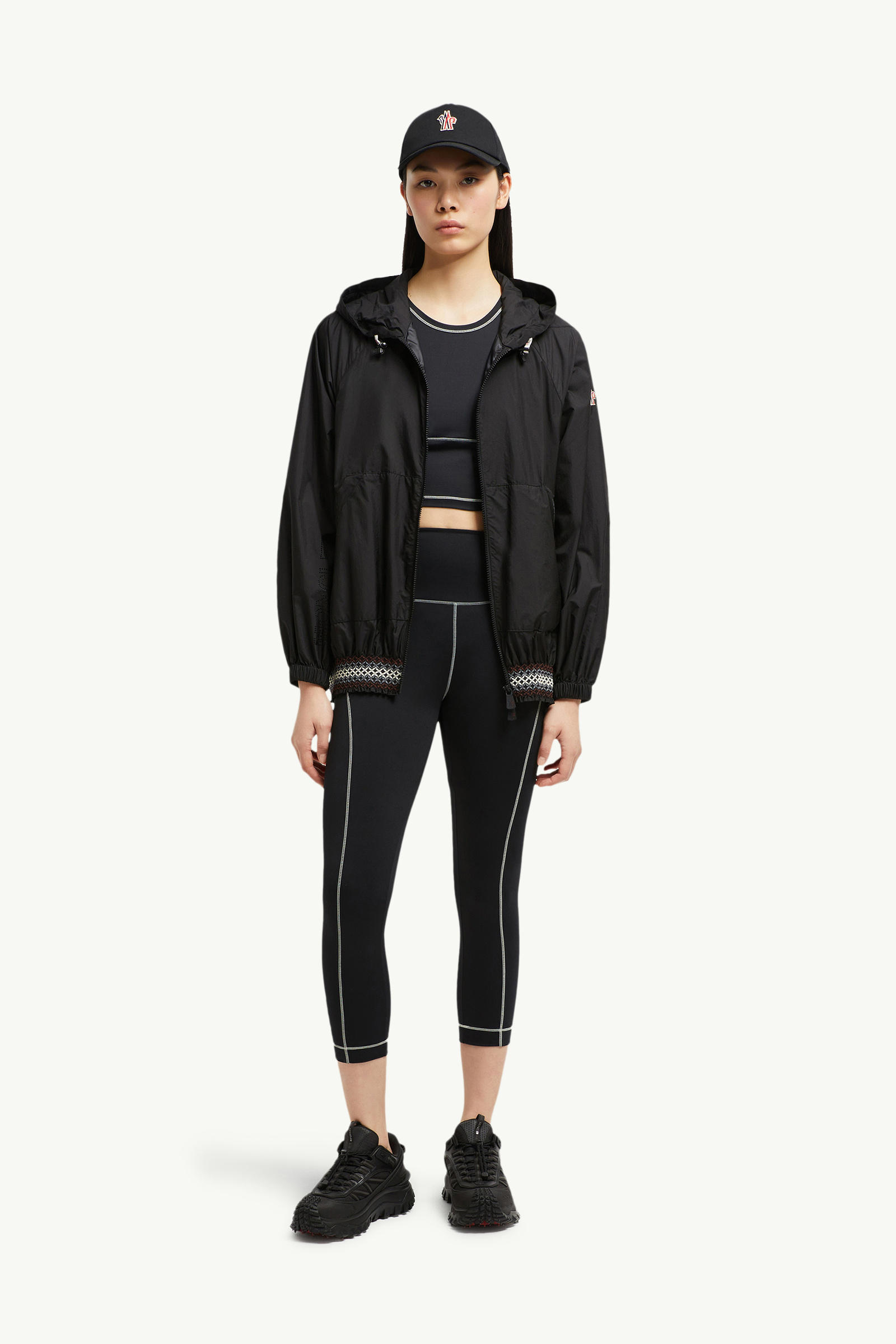 Logo Leggings Women Black Moncler 0