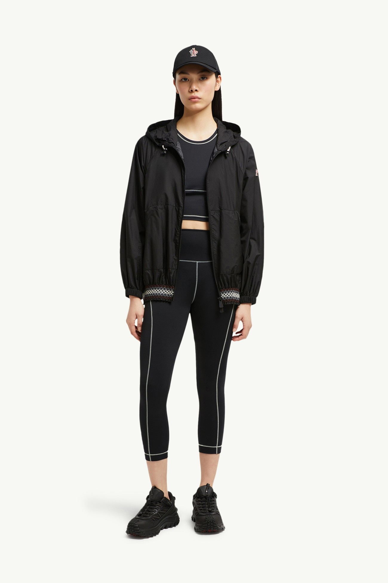 Logo Leggings Women Black Moncler 0