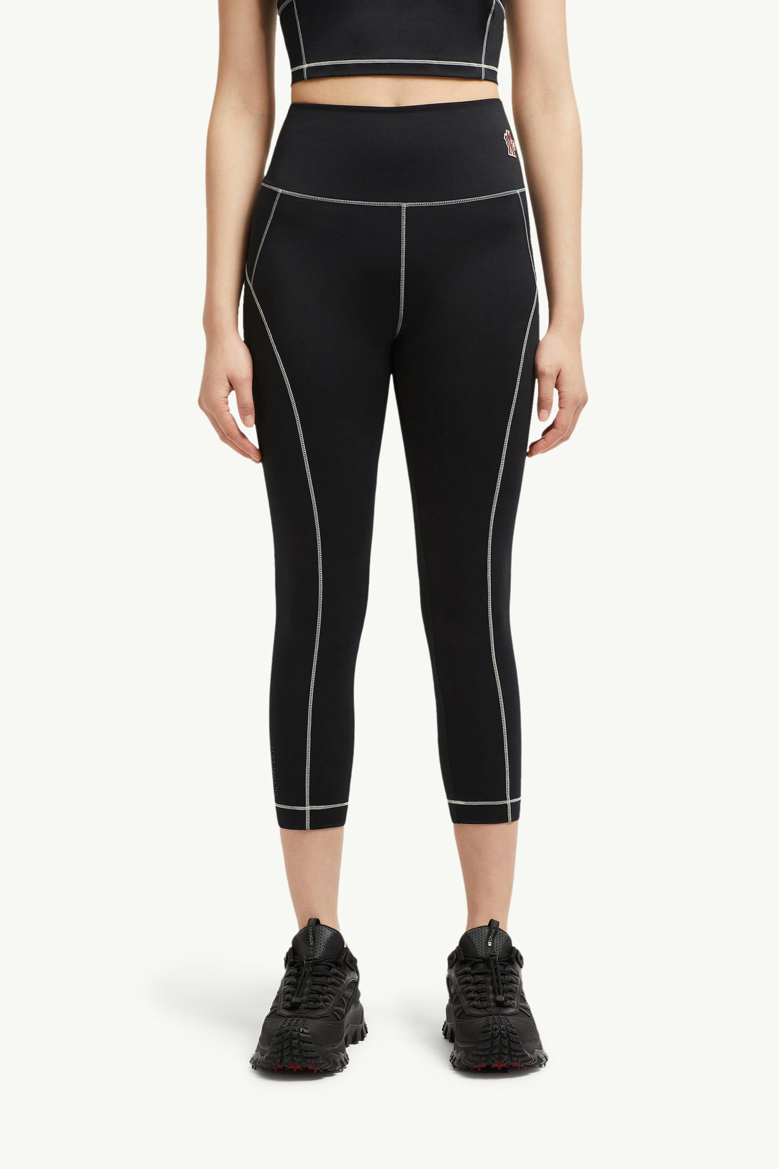 Logo Leggings Women Black Moncler 3