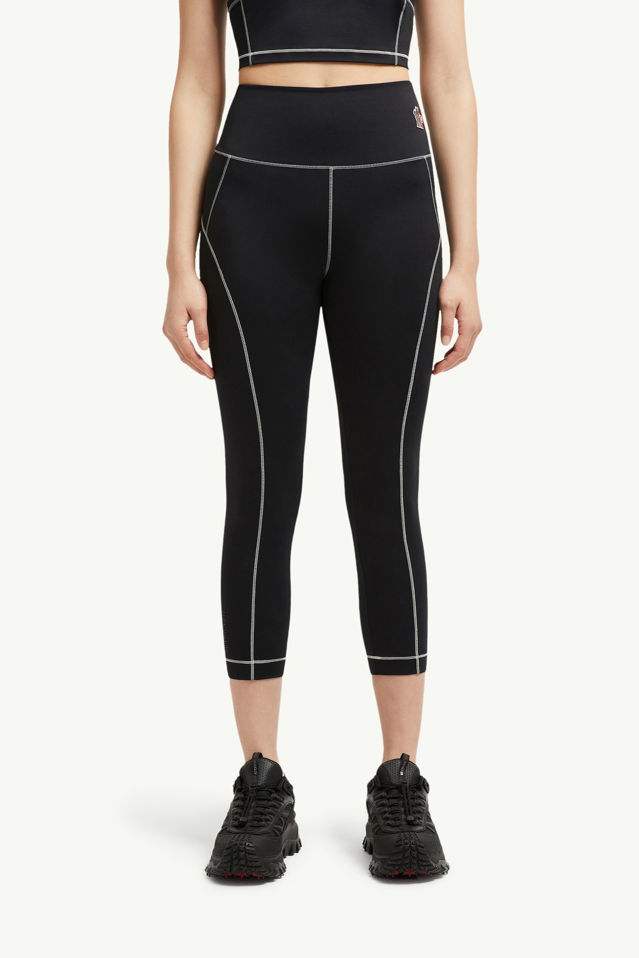 Logo Leggings Women Black Moncler 3