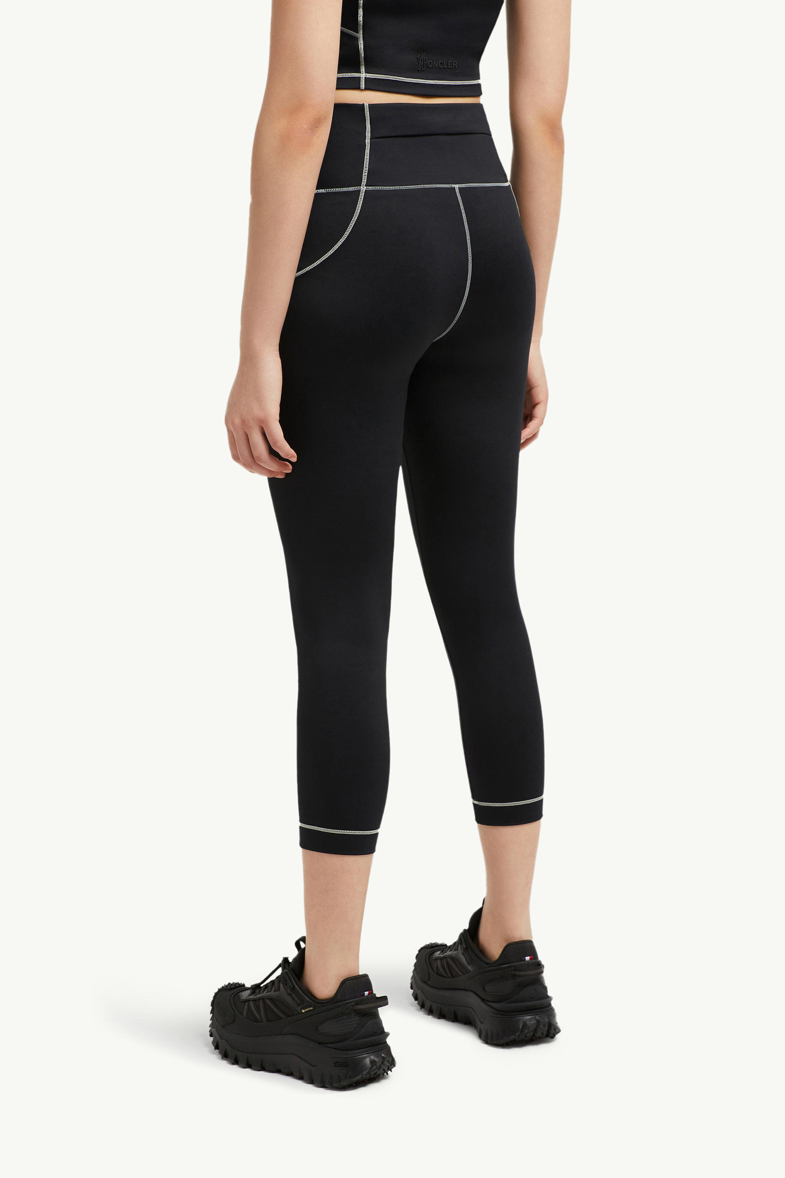 Logo Leggings Women Black Moncler 4