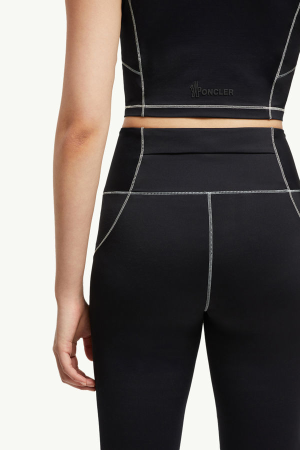 Logo Leggings Women Black Moncler 5