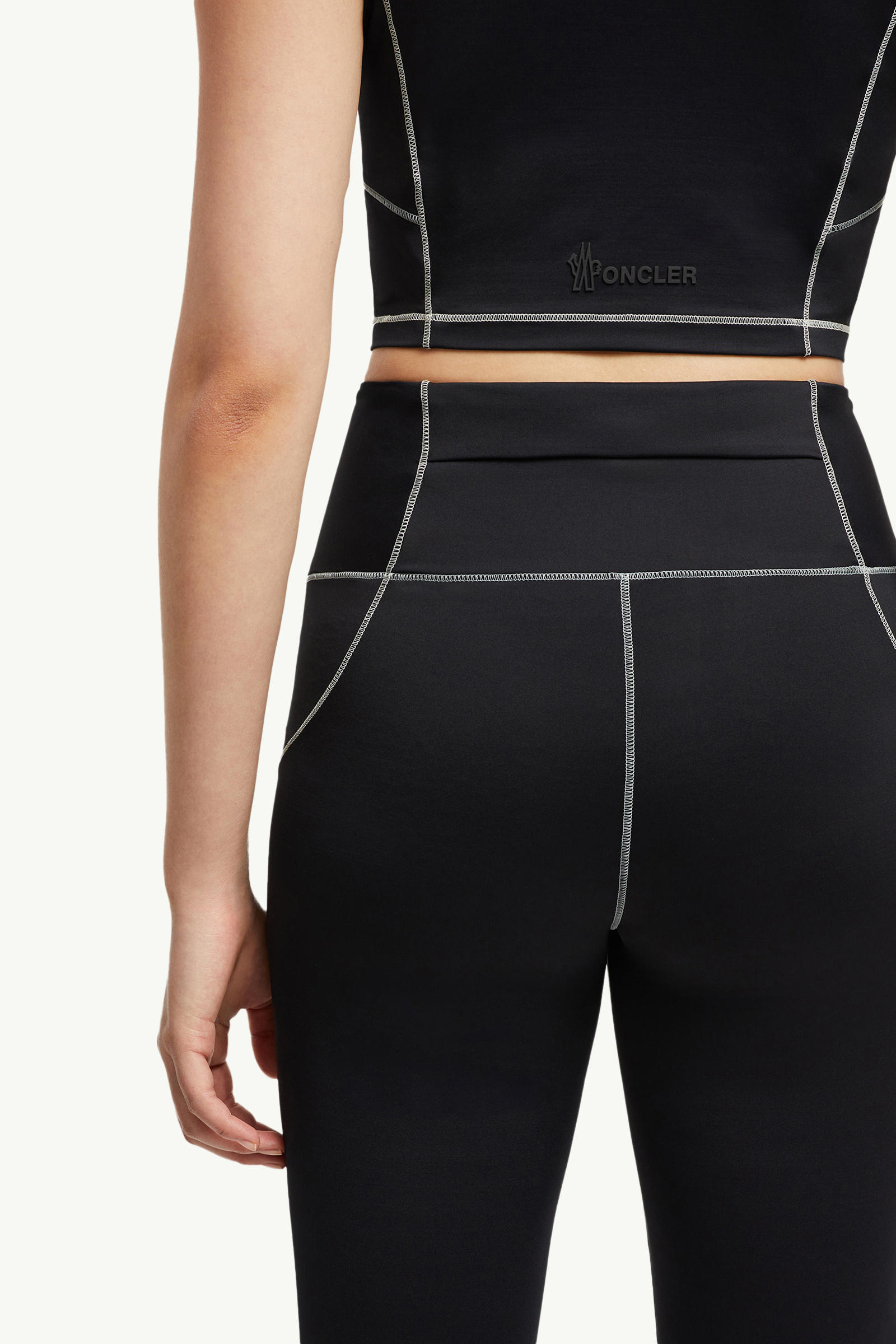 Logo Leggings Women Black Moncler 5