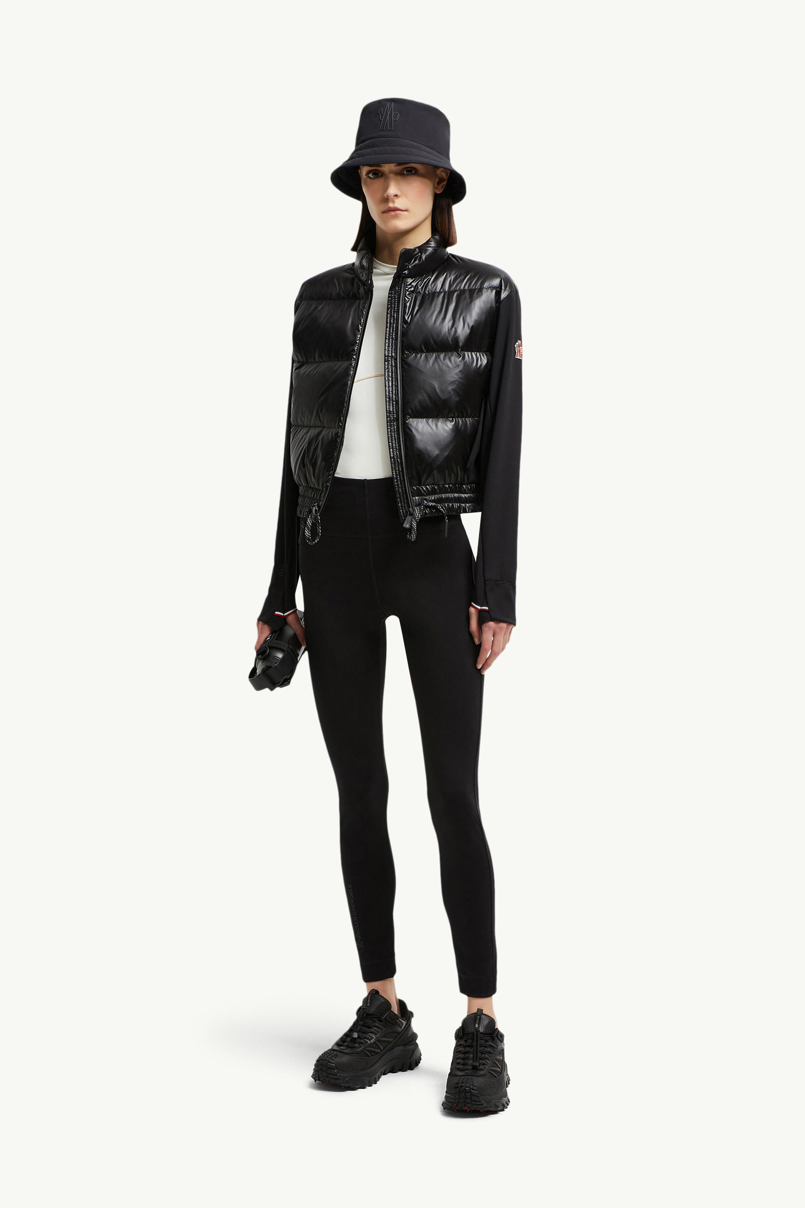 Leggings in jersey tecnico Donna Nero Moncler 0