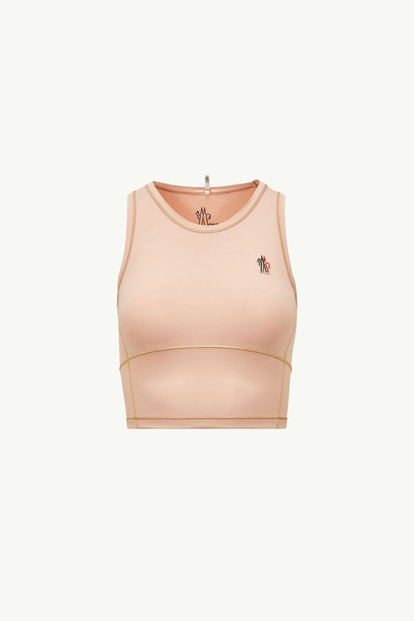 Logo Tank Top Women Pink Moncler 2