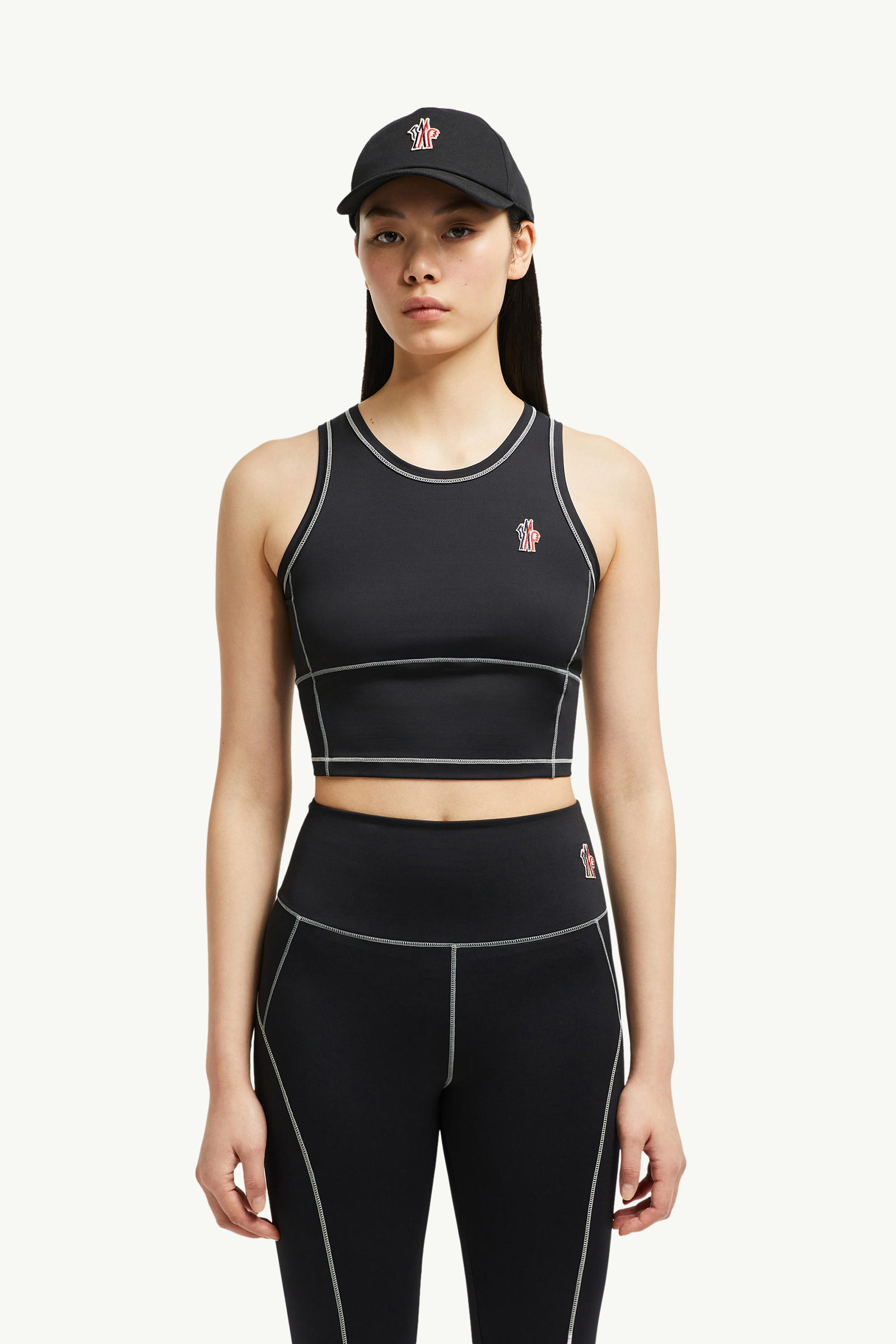 Canottiera logata Donna Nero Moncler 0
