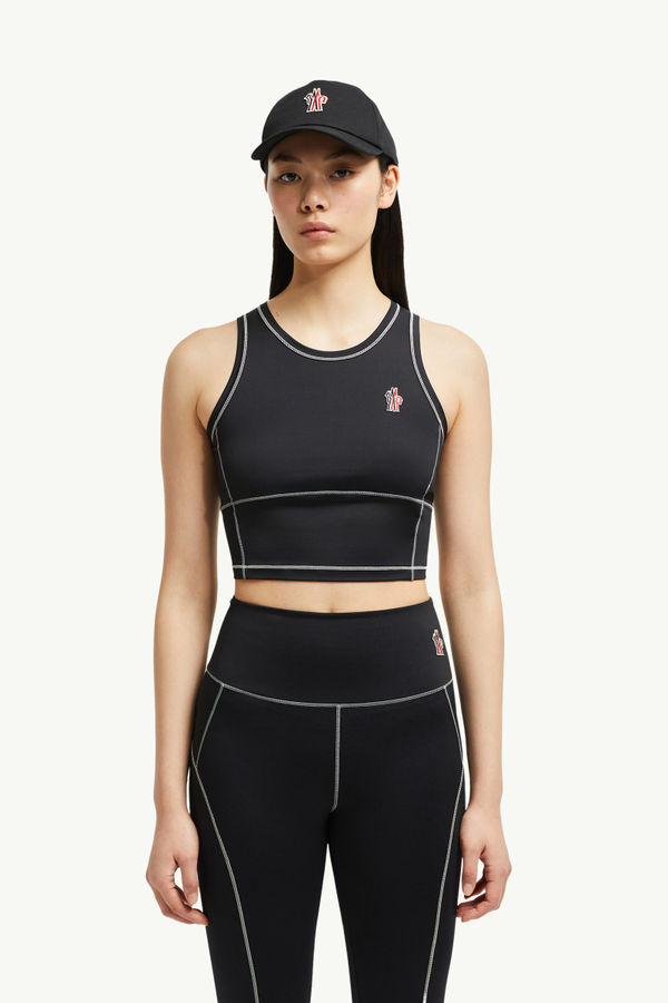 Logo Tank Top Women Black Moncler 0
