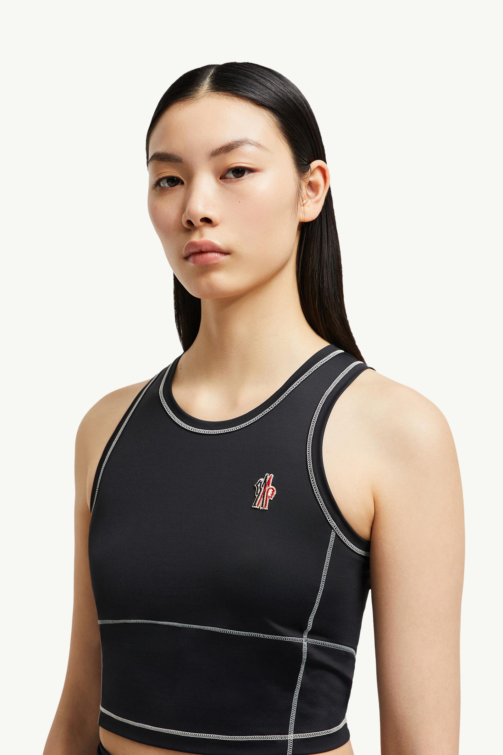 Logo Tank Top Women Black Moncler 1