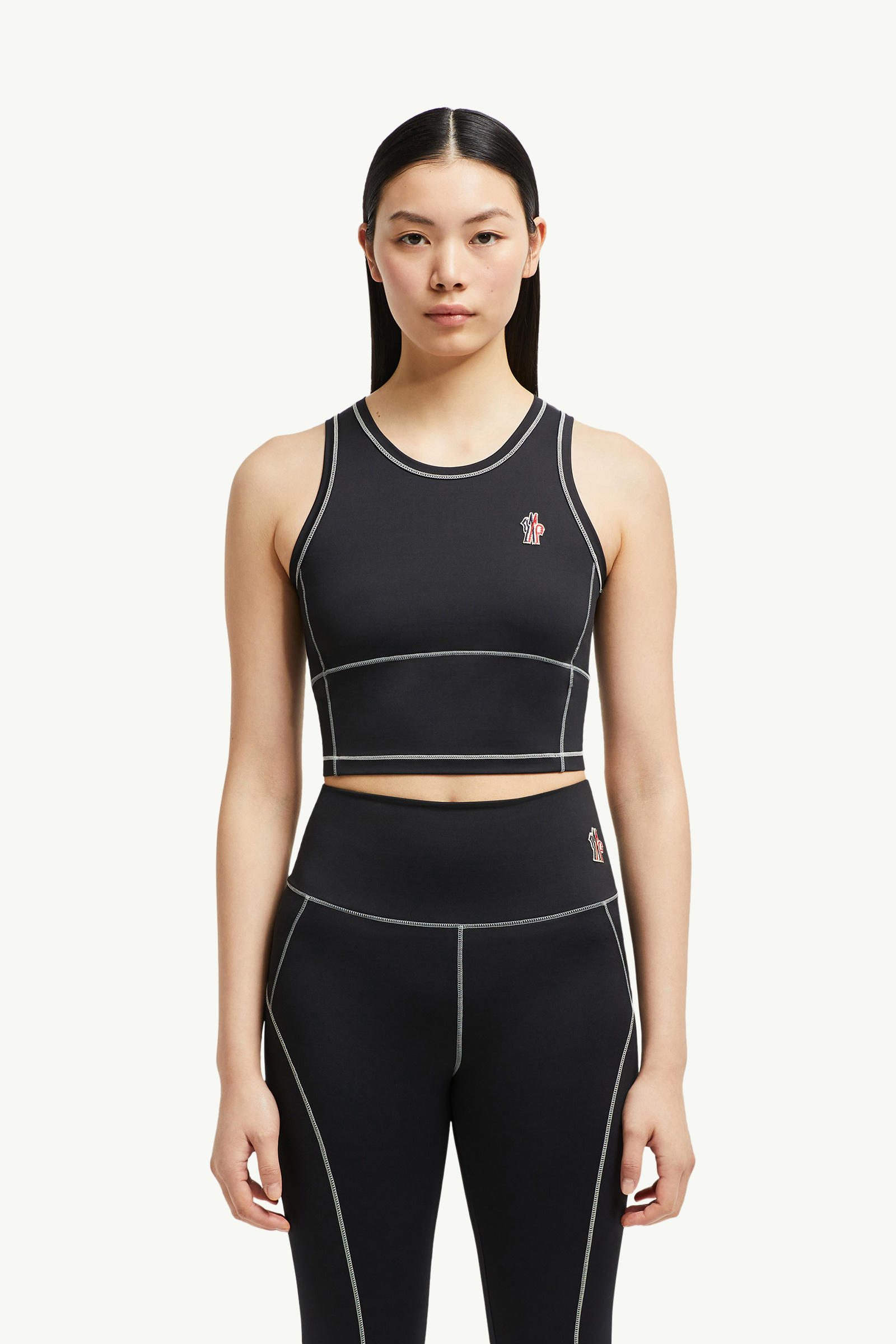 Canottiera logata Donna Nero Moncler 3