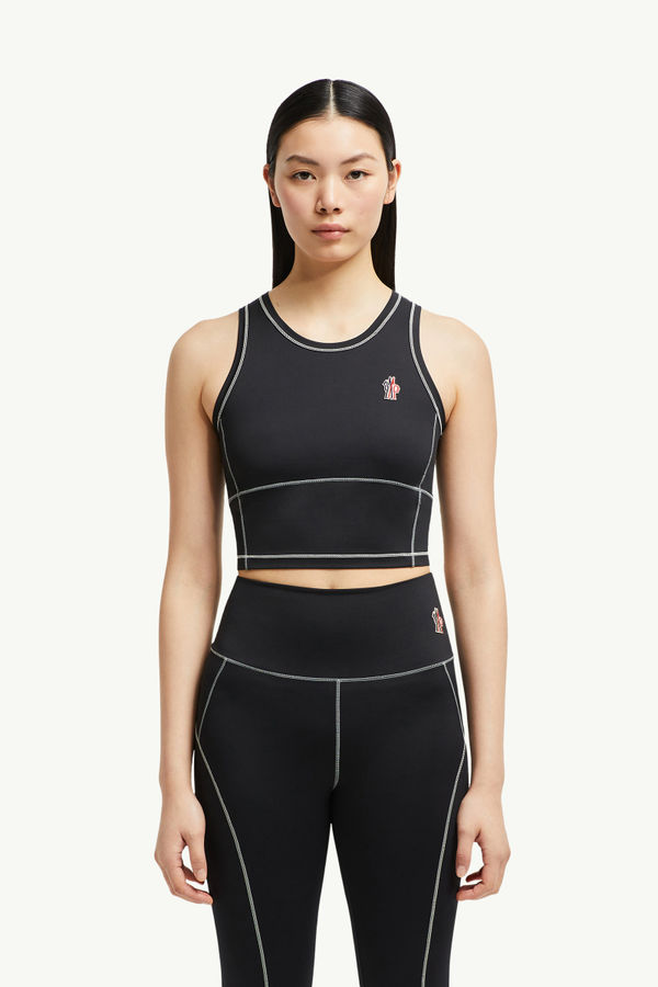 Logo Tank Top Women Black Moncler 3