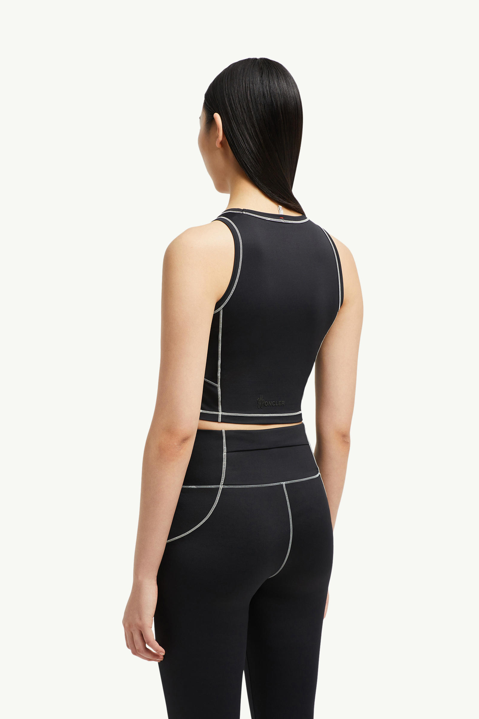 Logo Tank Top Women Black Moncler 4