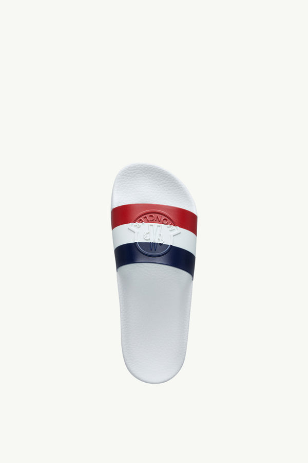 Basile Rubber Sliders Men Optical White Moncler 2