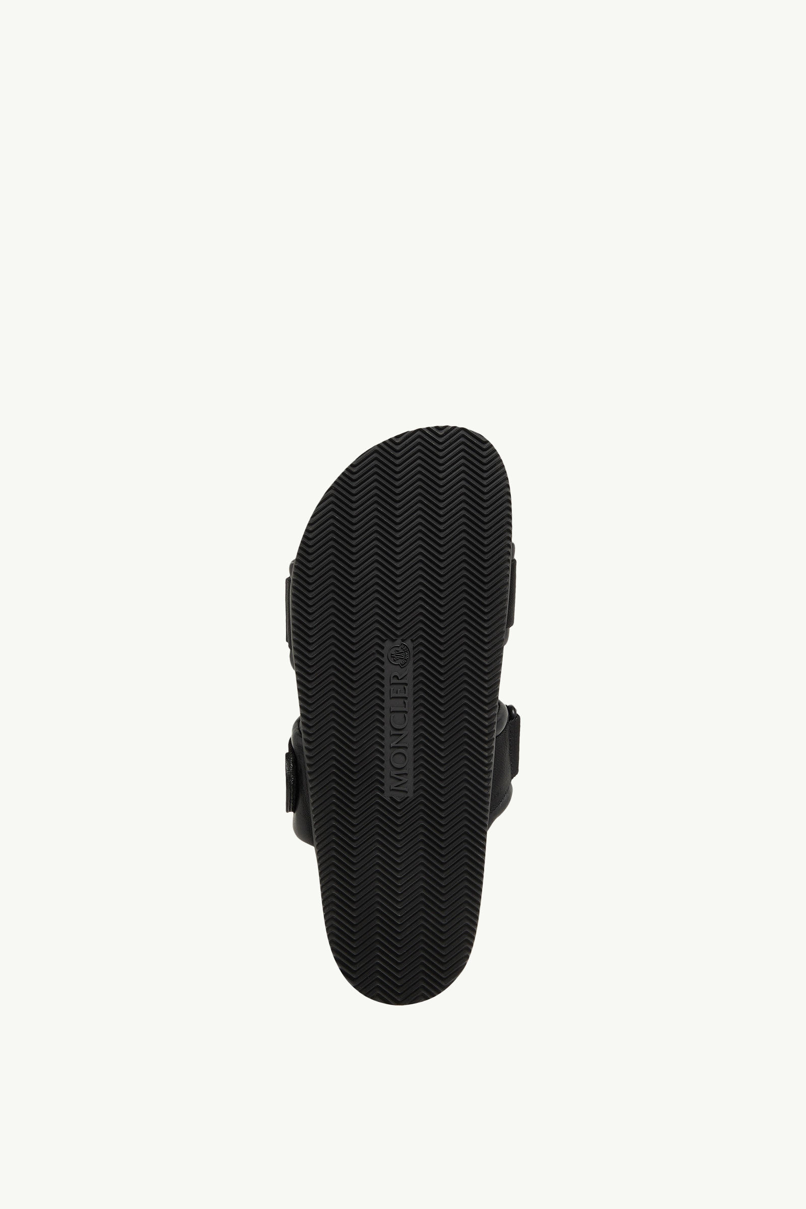 Mon Summer Nappa Leather Slides Men Black Moncler 4