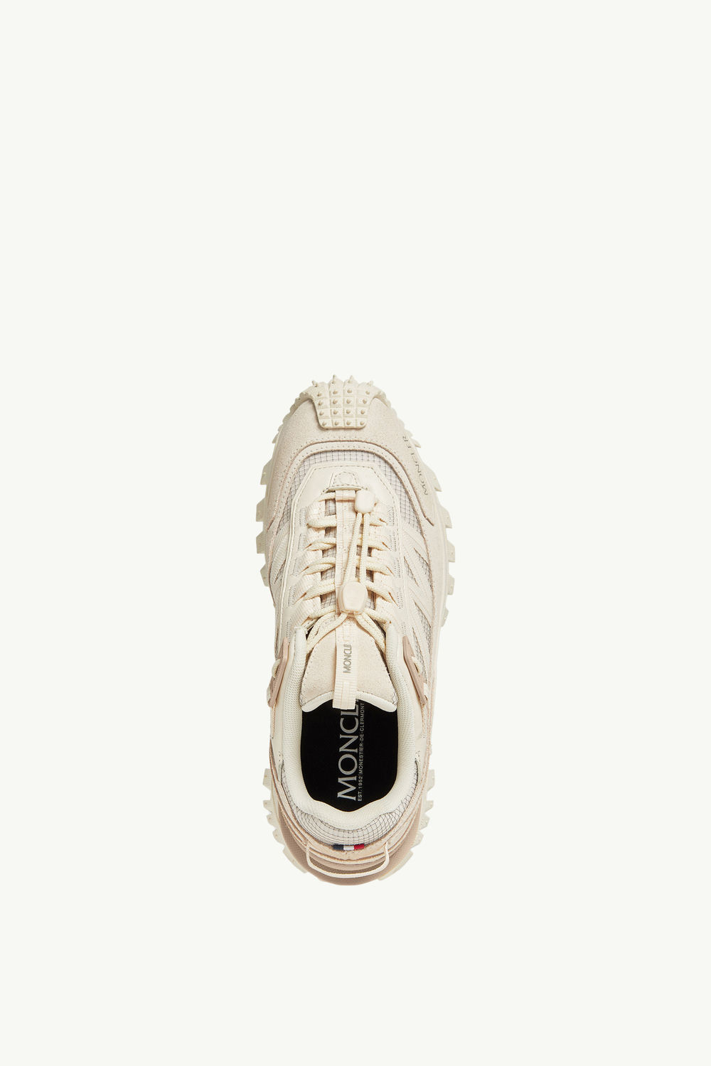 Trailgrip Suede & Leather Trainers Men Light Beige Moncler 4